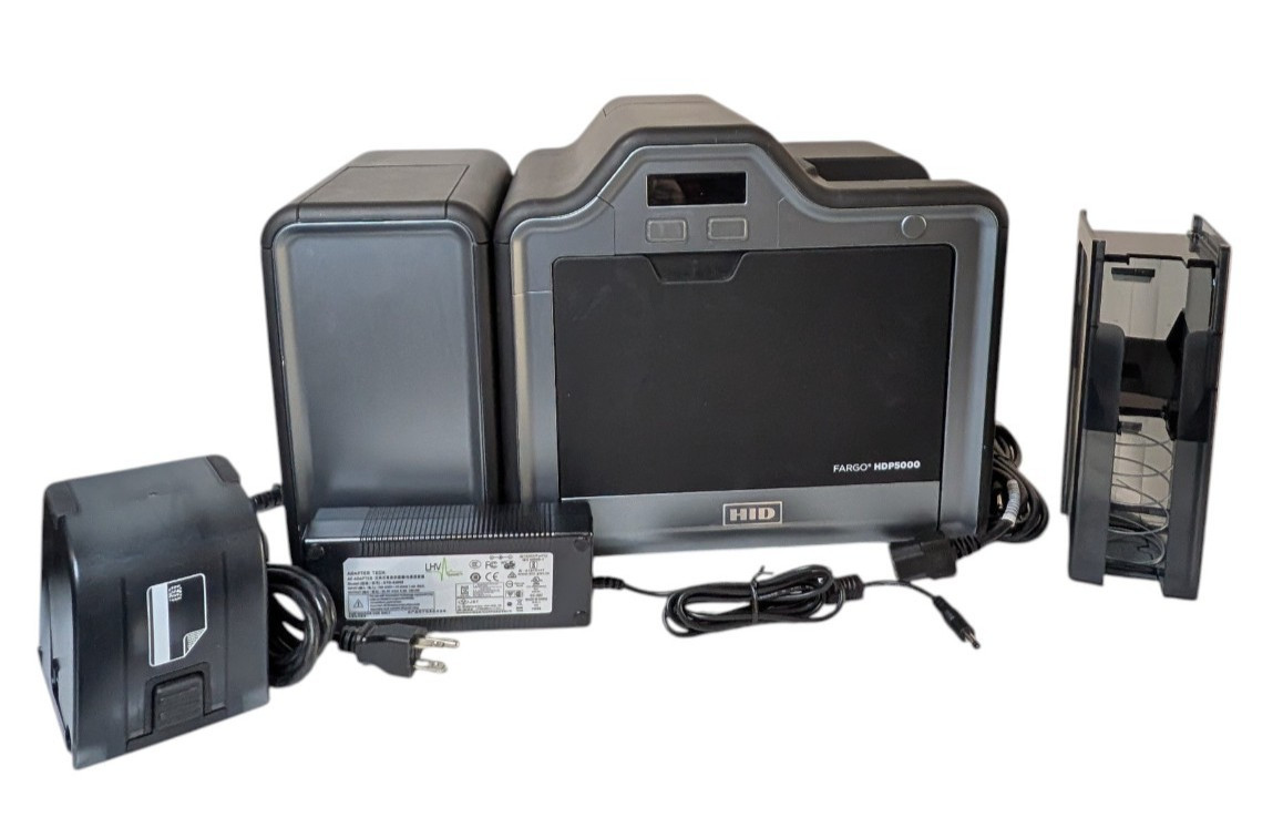Fargo Electronics HDP5000 Dual-Side ID Card Printer w/Accessories - Open Box