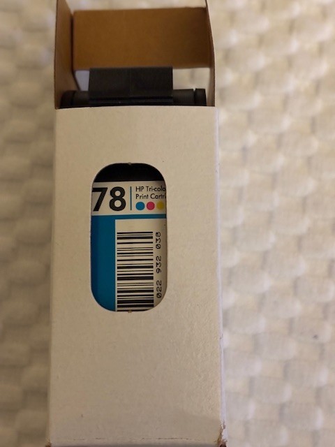 Genuine HP 78 Tri-Color Ink Cartridge C6578D Open Box