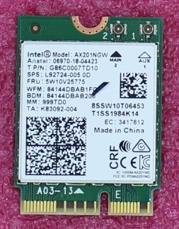 5W10V25775 - Lenovo CMB IN NV NO Wireless Card - AX201NGW