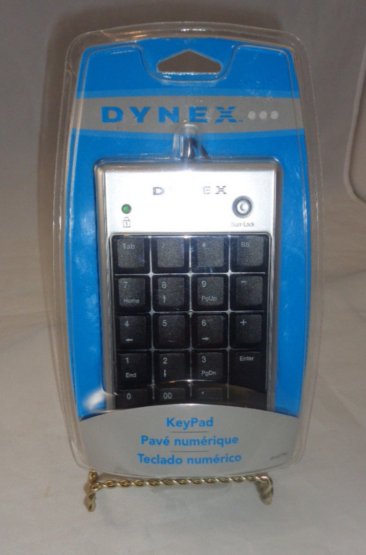 Dynex Keypad 19 key USB DX-Keypad2 Plug & Play Slim Compact New