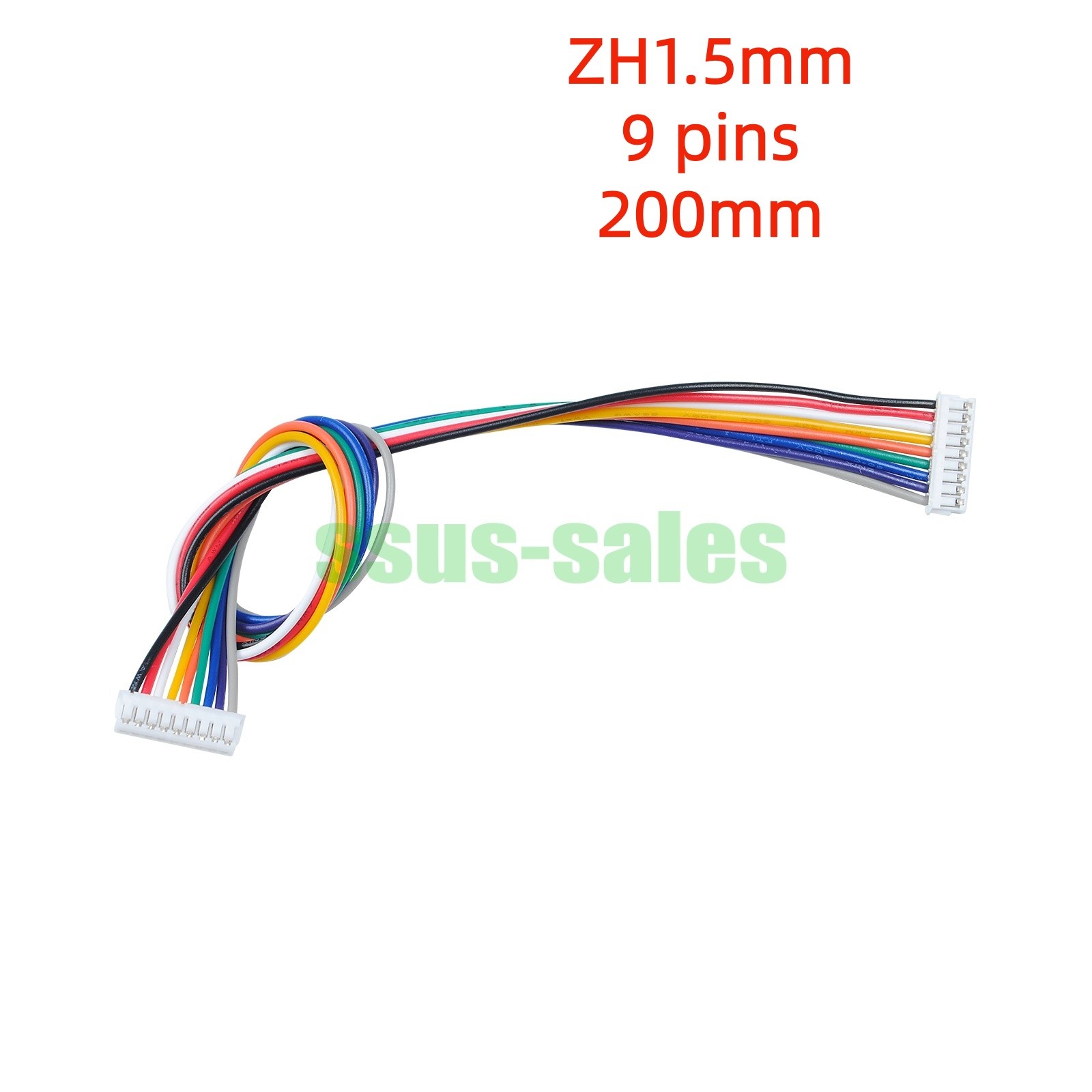 lot ZH1.5mm 9Pin Double End Same Direction Wire 200MM Without Housing