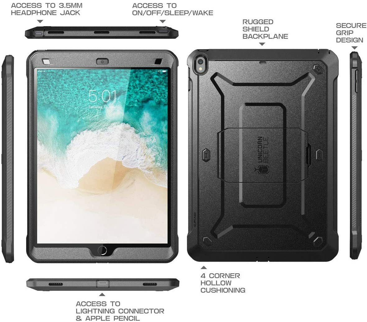 SUPCASE for Apple iPad Pro 10.5" 2017, Full-Body Screen Case Rugged Stand Cover