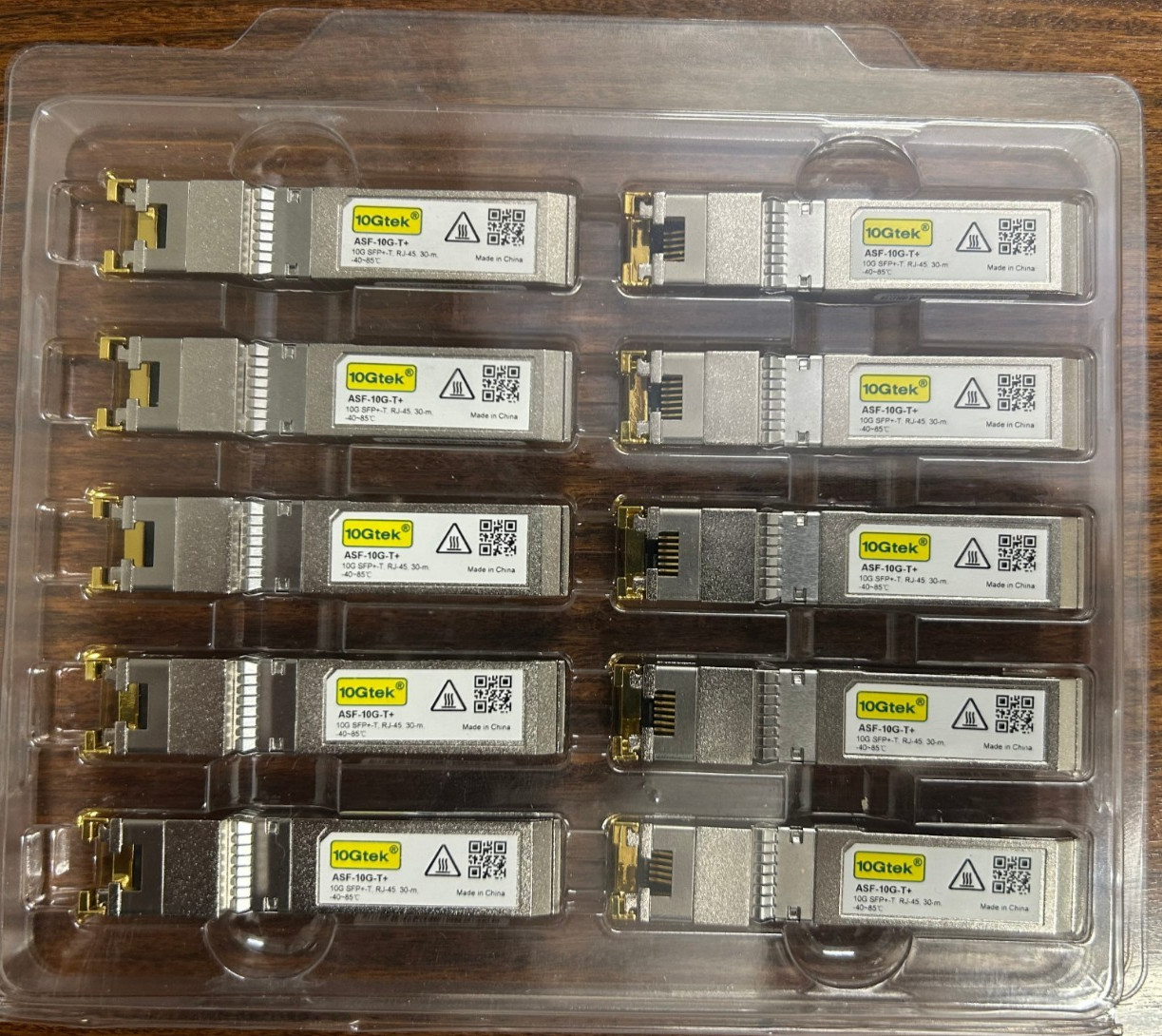 10Gtek 10GBASE-T Copper Transceiver Module - ASF-10G-T+ - Bulk of 10