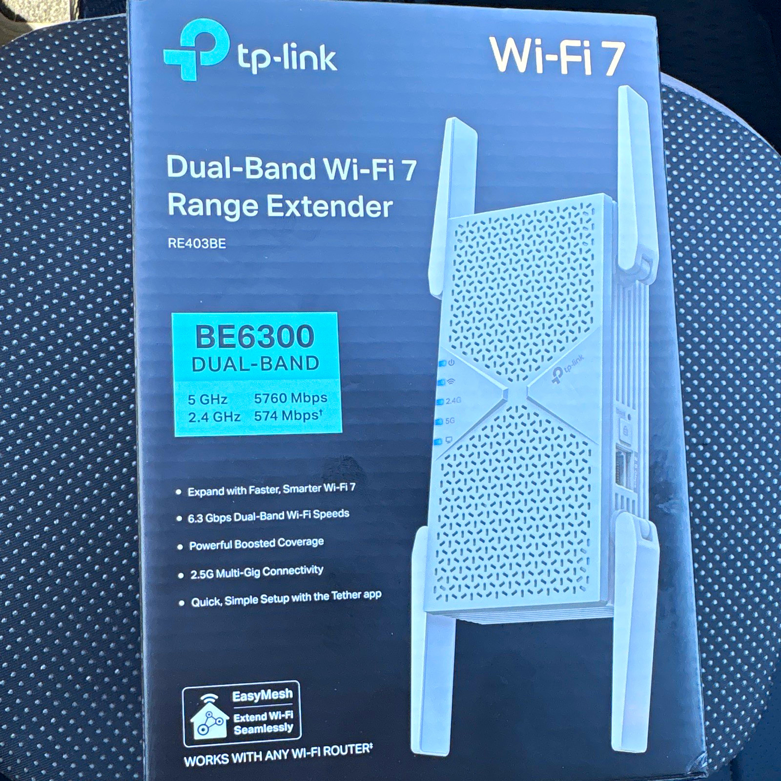 TP-LINK RE403BE BE6300 Wi-Fi 7 Dual-Band Range Extender EasyMesh 2.5G