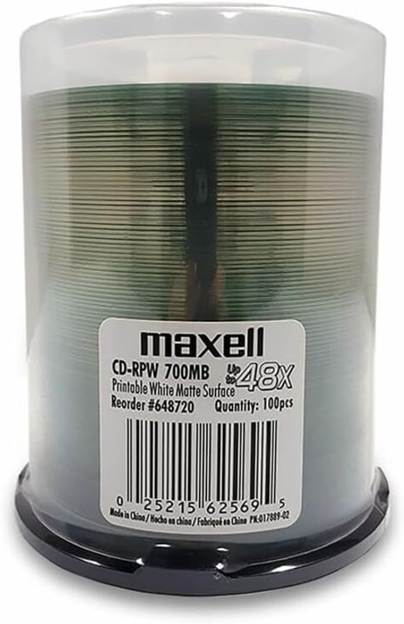 Maxell 648720 Premium Quality Recording Surface 48X Write Speed 700Mb Printable