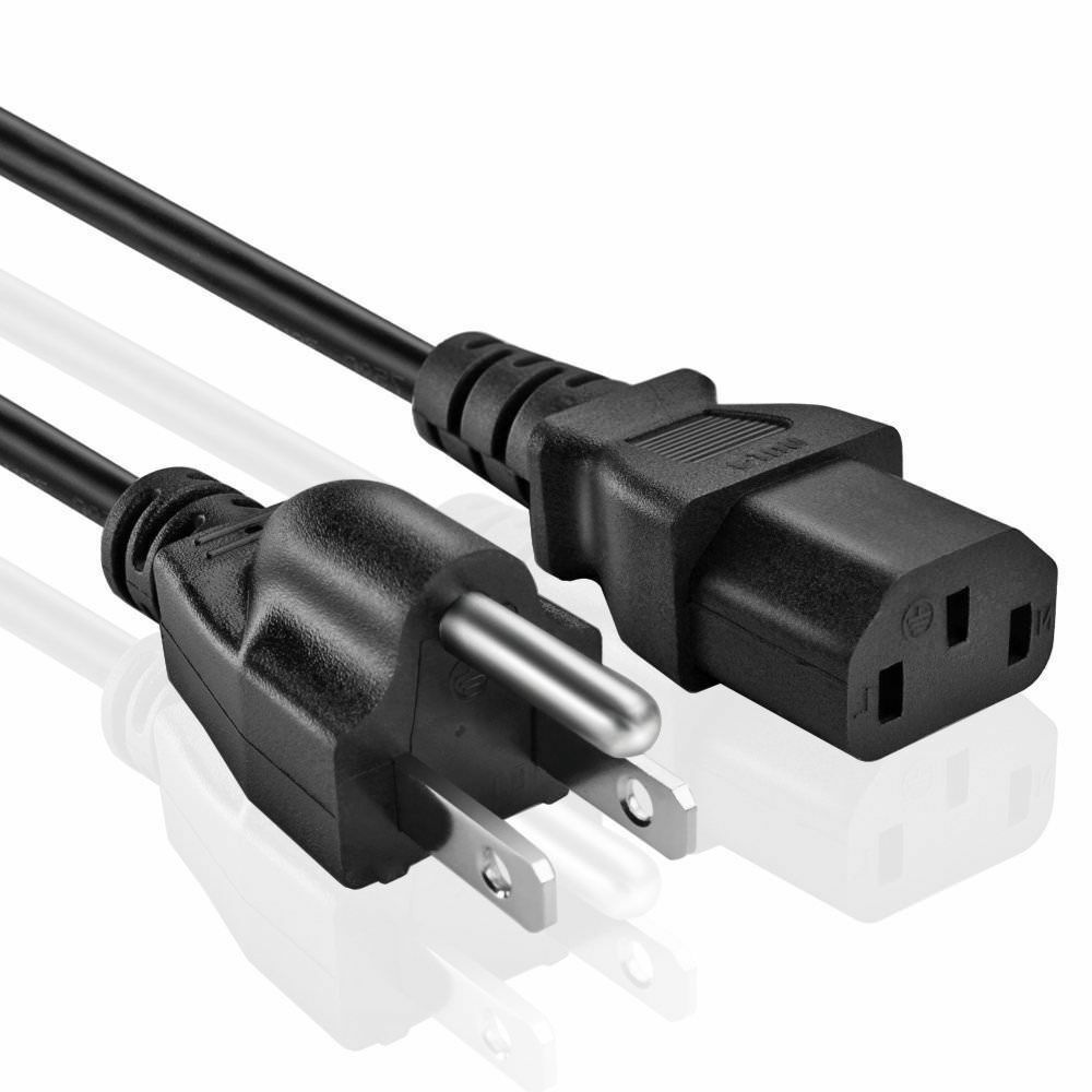 5ft 3-Prong Power Cord for Insignia LCD LED Plasma HD TV Flat Screen Cable Black