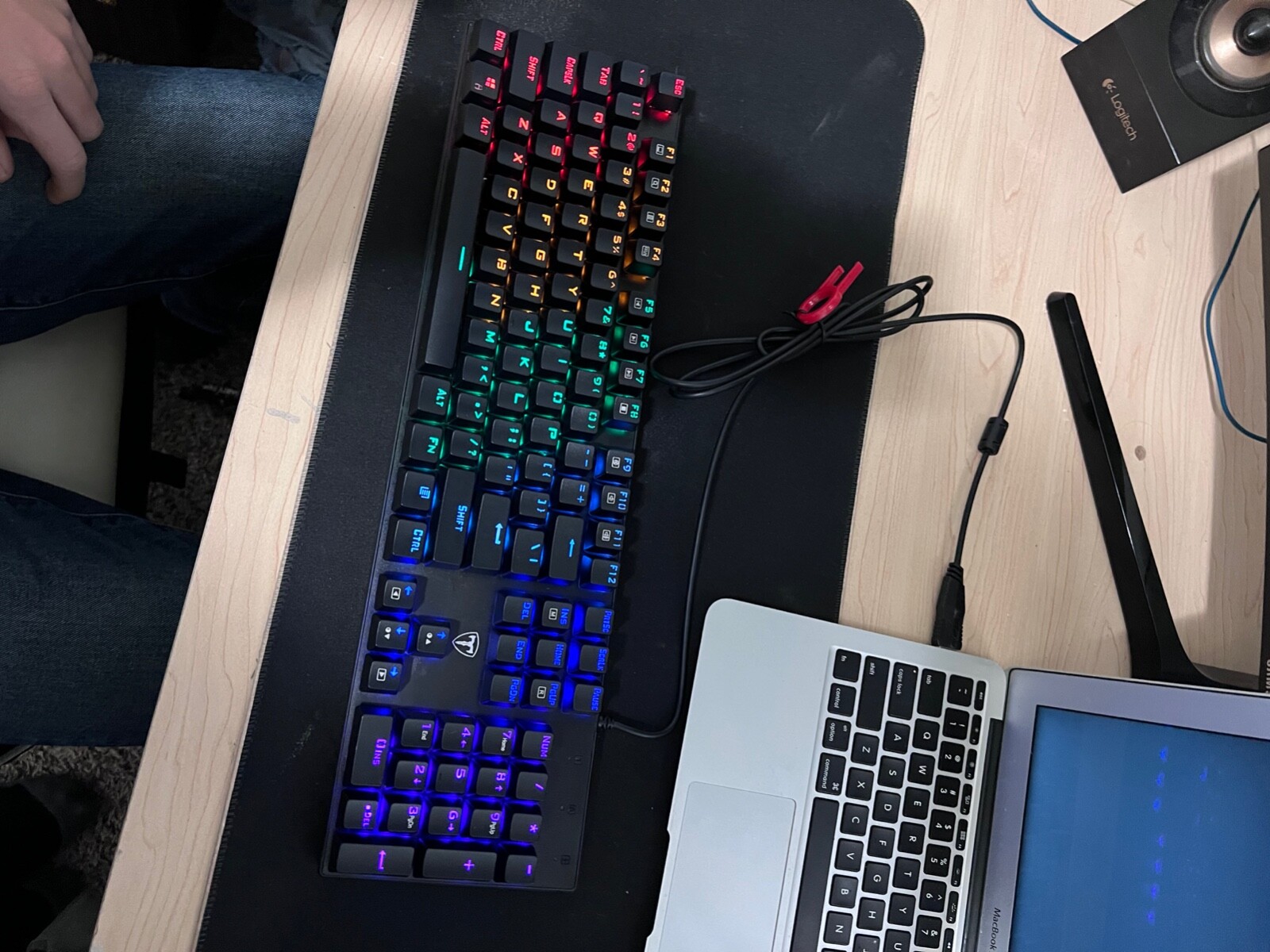 Pictek Gaming RGB wired mechanical keyboard with switch puller still new in box