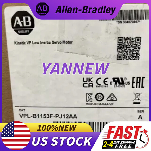 VPL-B1153F-PJ12AA Kinetix Servo Motor New Sealed Allen Bradley 
