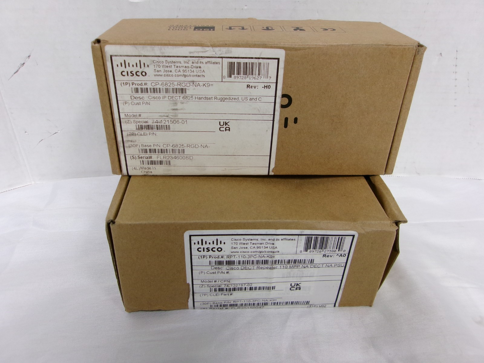 Cisco 6825 IP DECT Bundle with Multi-Cell Base CP-6825-RGD-NA-K9 W/ RPT-110-3PC