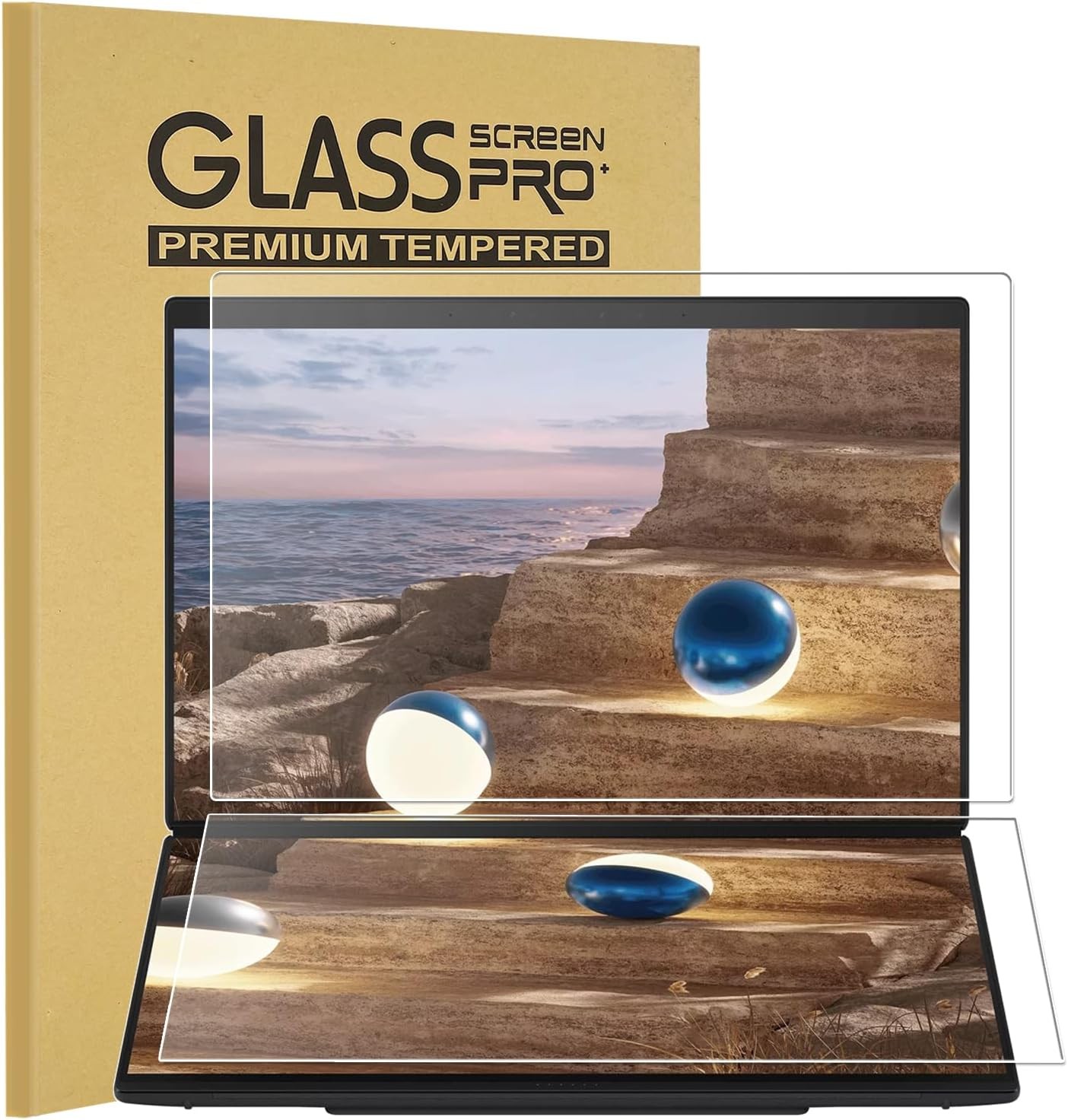 2-Pack Tempered Glass Screen Protector for ASUS Zenbook DUO 14" 2-in-1 Laptop