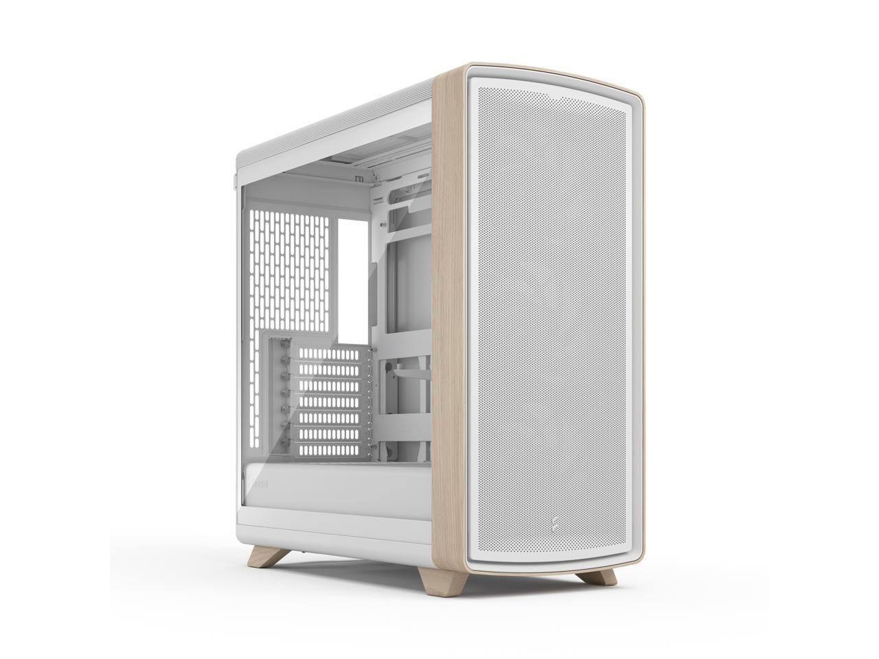 Fractal Design FDCSUM1A02 Summit Chalk White Tempered Glass Light Oak Case