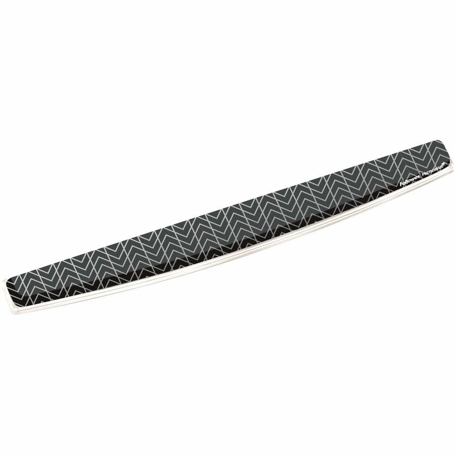 Fellowes Photo Gel Wrist Rest with Microban - Chevron (Black/White)