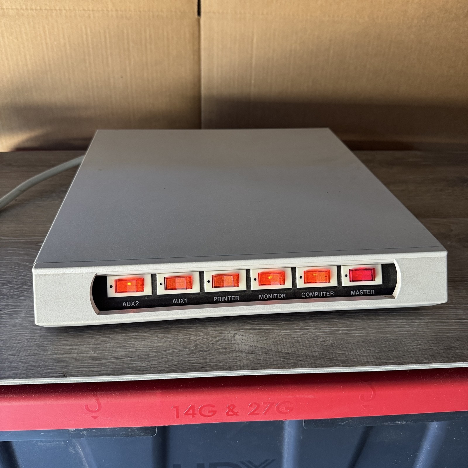 Vintage Today's Power Control Center PC-0061 Surge Protector 6 Outlet Switched