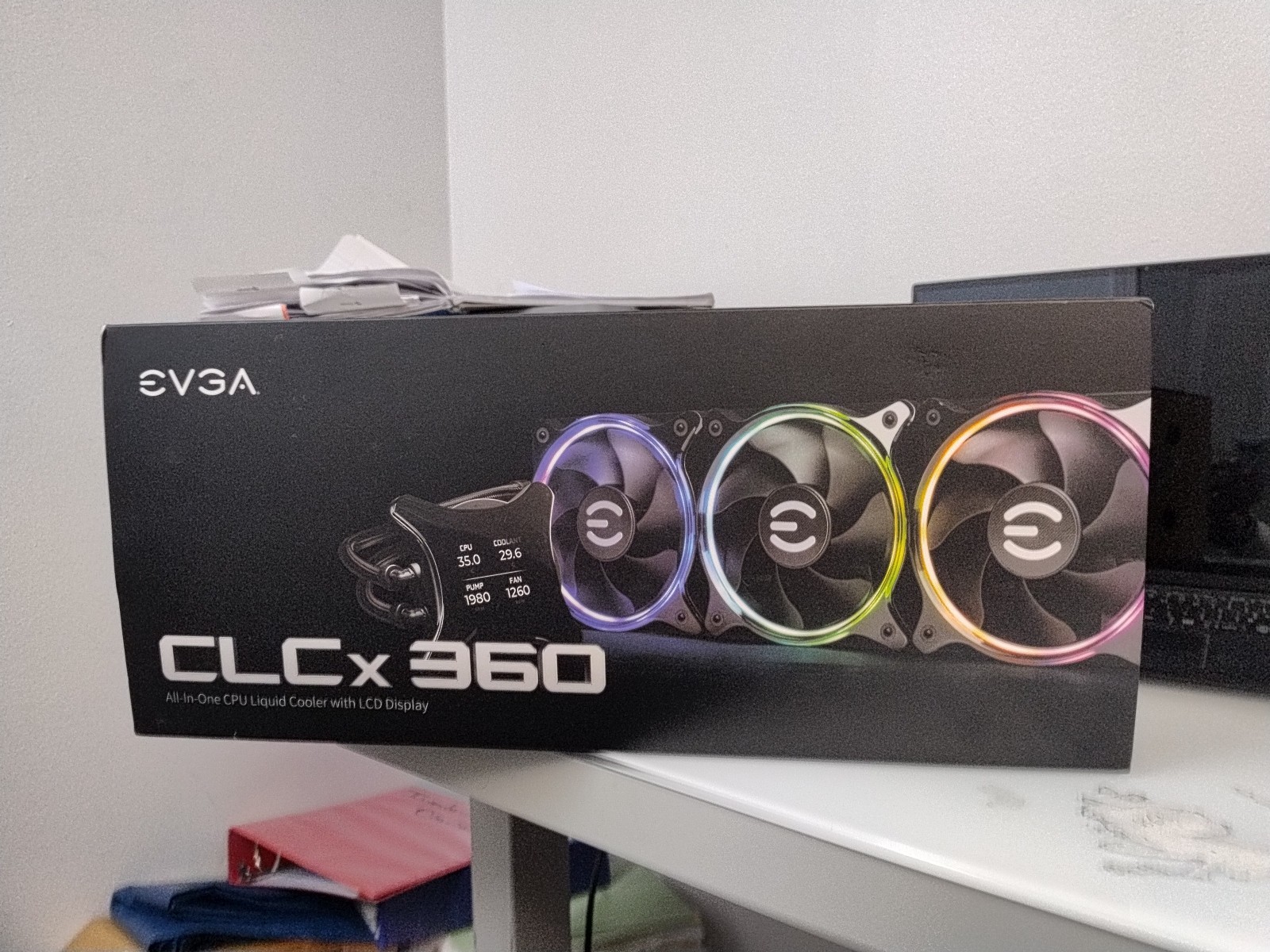 EVGA CLCx 360 All-in-One Liquid CPU Cooler LCD Display ARGB Fans Intel AMD__MNL