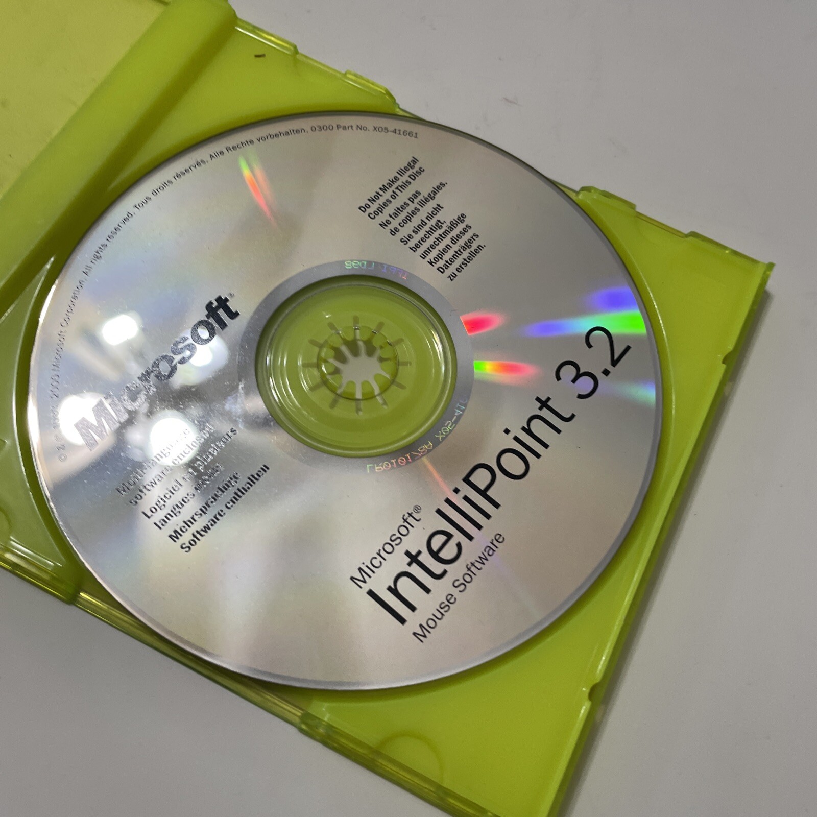 Microsoft Intellipoint 3.2 installation disk Mouse Software