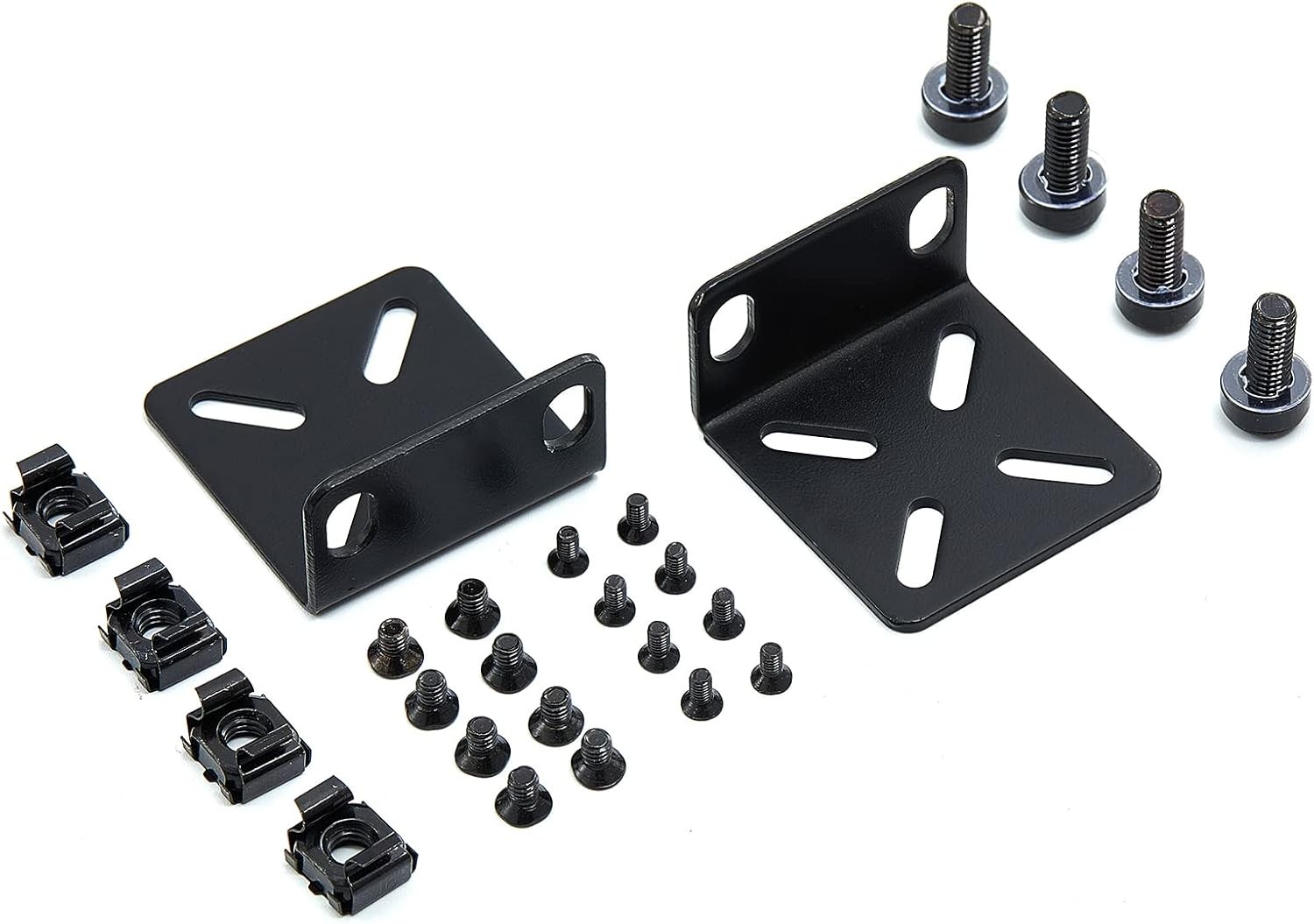 Rack Mount Kit Universal 1U Rack Ears with Adjustable Holes Distance, Compatible