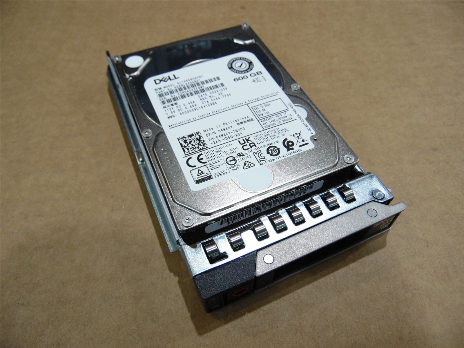 600GB 10K 12G 2.5" DELL HDD SAS SERVER POWEREDGE R640 R740 R650 R750 4WX8Y