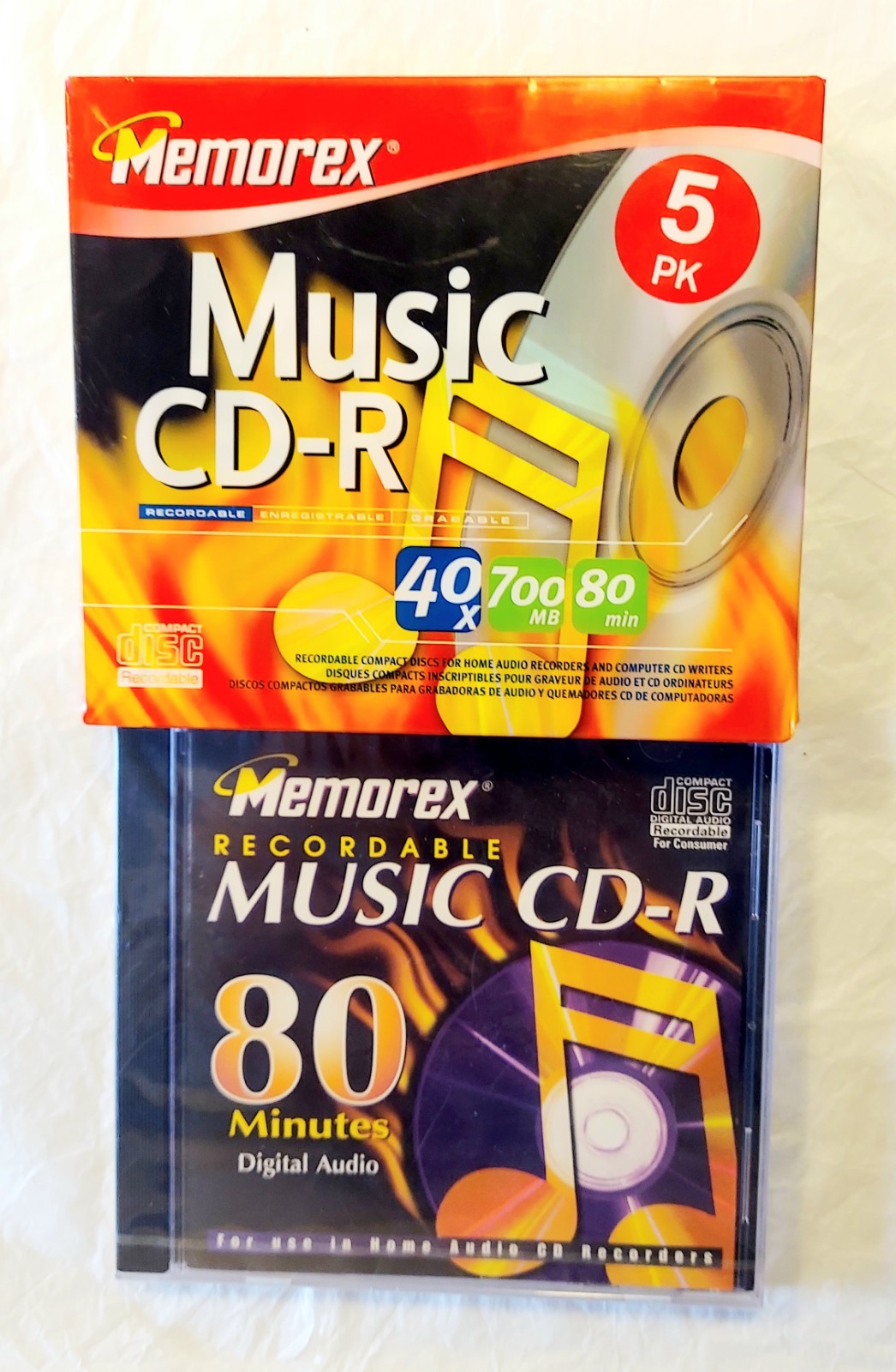 Memorex Music CD-R Recordable Compact Discs Lot of 6 New Sealed 700MB 
