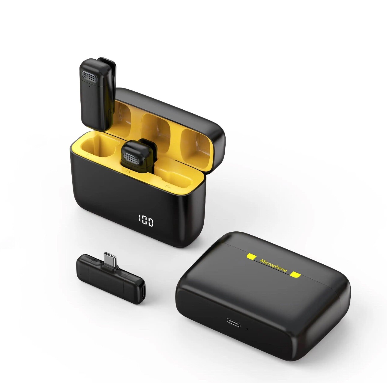 Wireless Lavalier Microphones For Mobile Phones And Tablets.