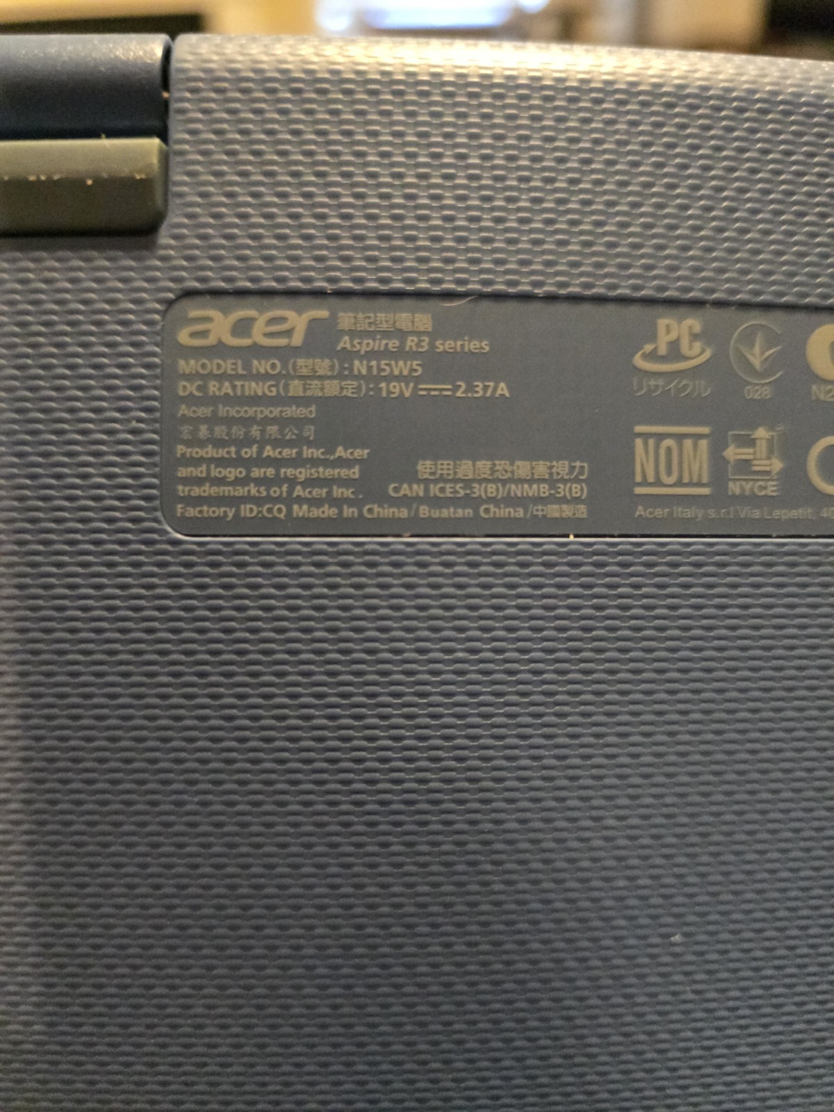 Acer Aspire R3 series model N15W5 Laptop/Tab Touch Screen 