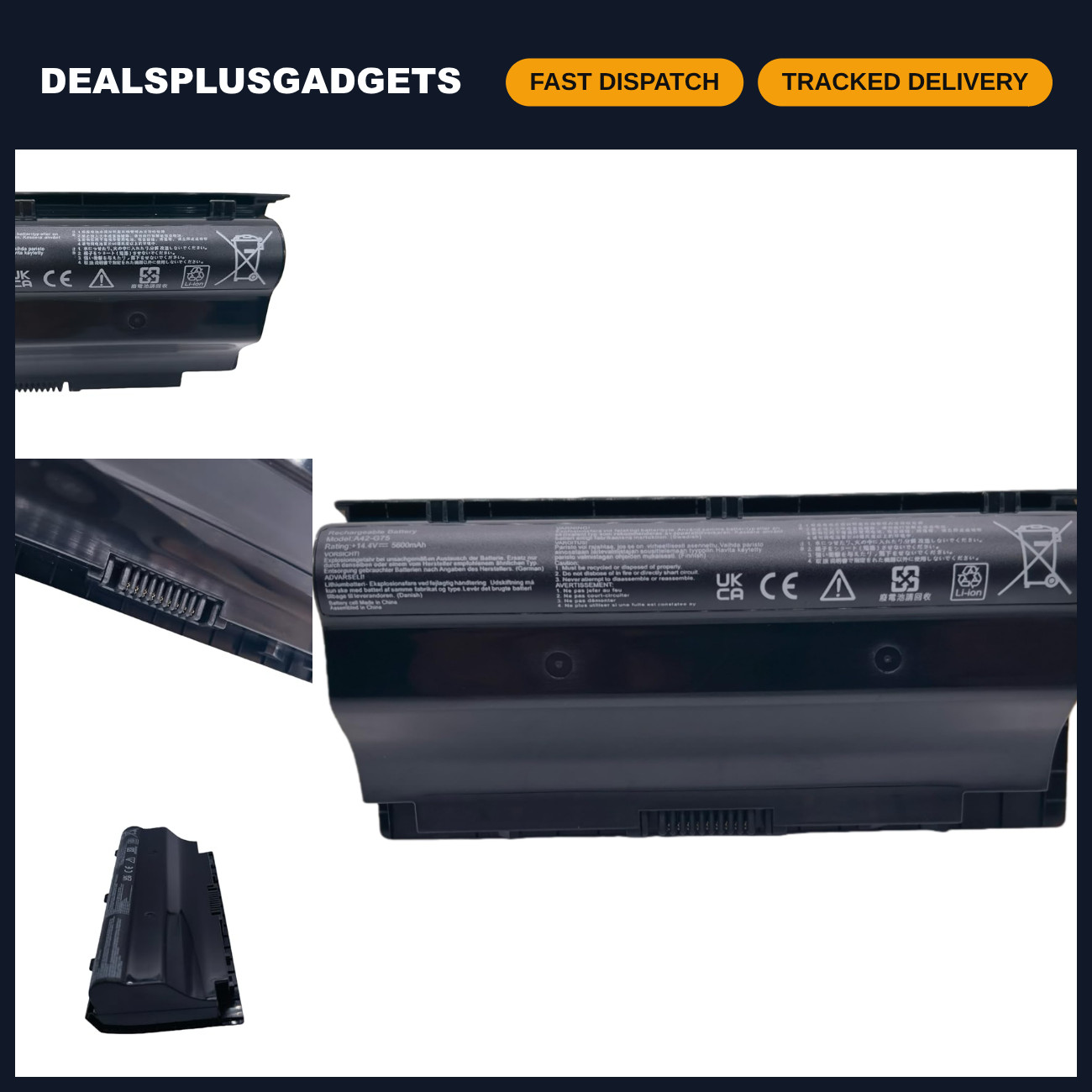 Replacement Laptop Battery for ASUS G75 Series 14.4V 5600mAh High Capacity