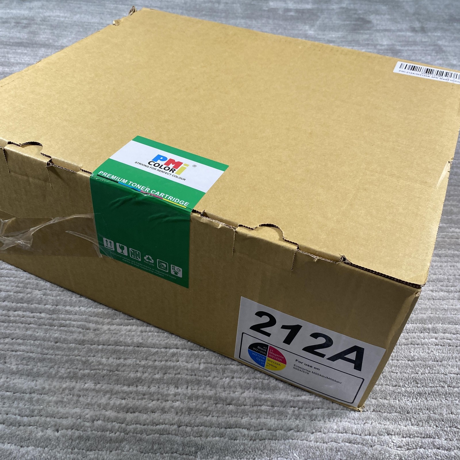 PMI Color 212A Toner Cartridge Set W2120A CMYK For HP Enterprise 4PK Printers