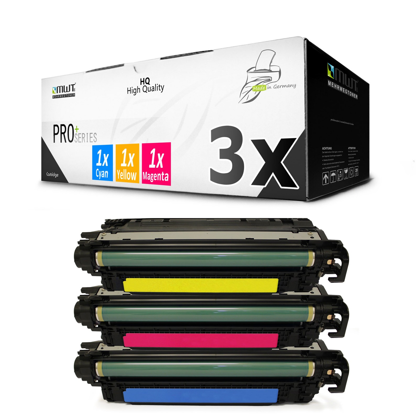 3x MWT PRO Toner Cartridge Compatible With HP Color LaserJet CP-5225-XH