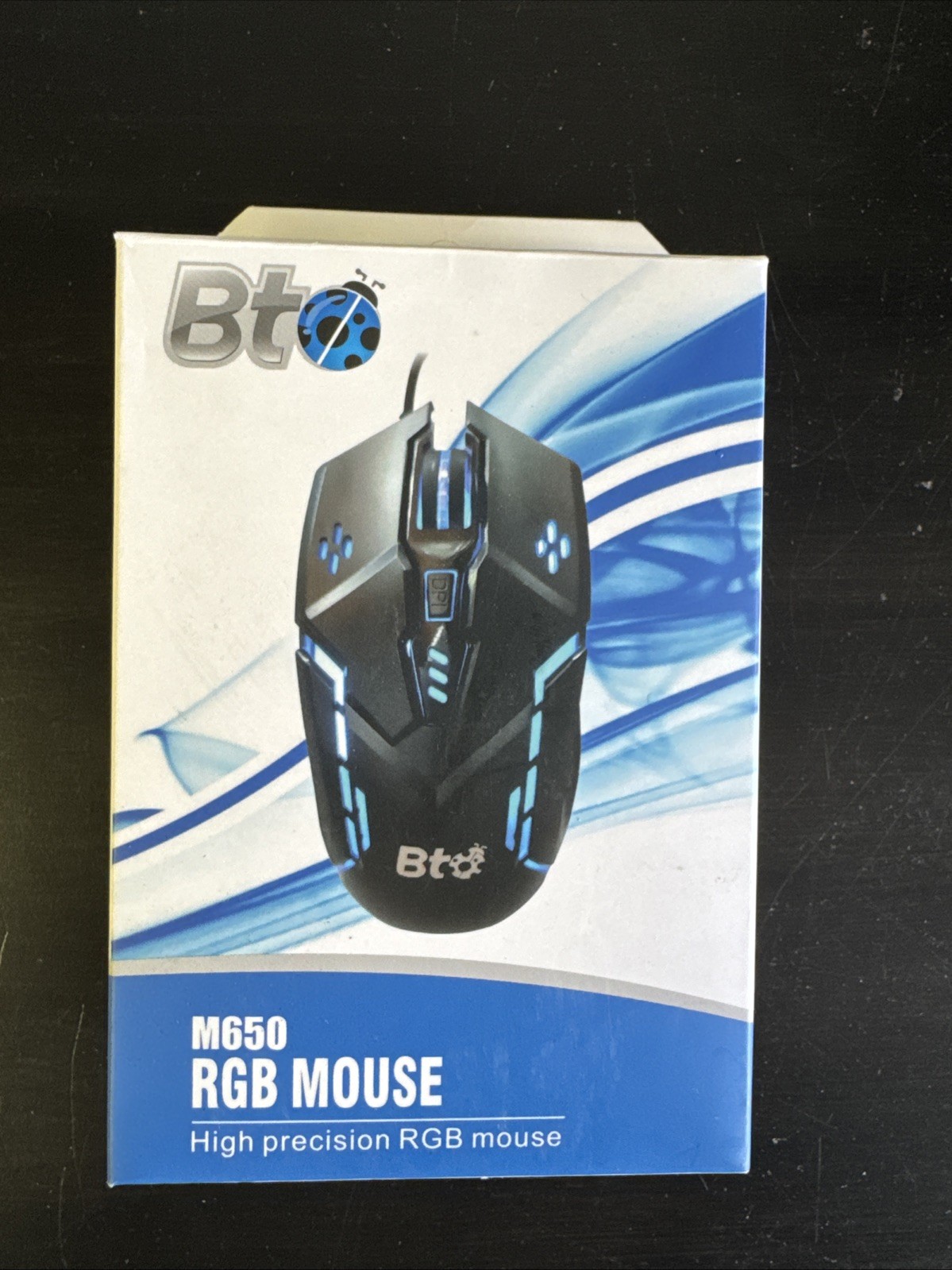 Bto M650 High precision RGB mouse Wired New, opened box