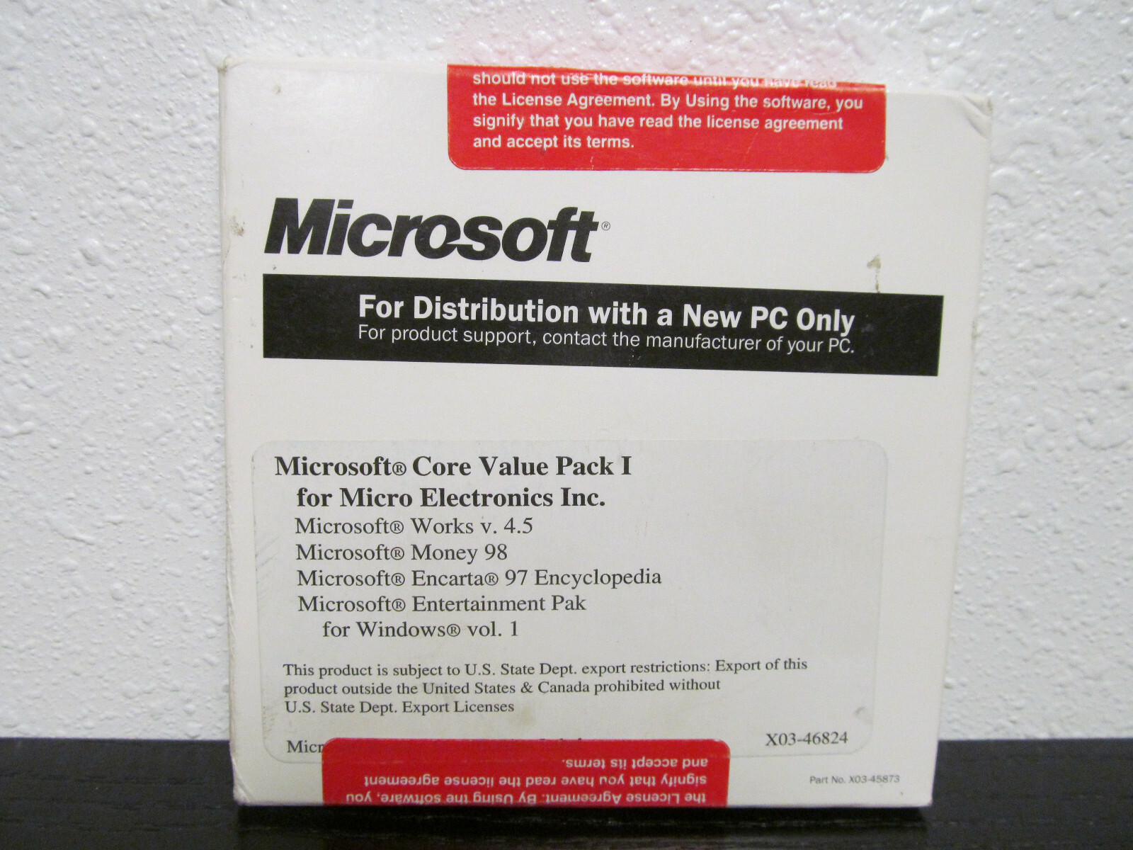 Microsoft Works 4.5, Money 98, Encarta 97 Encyclopedia ~ Value Pack X03-46824