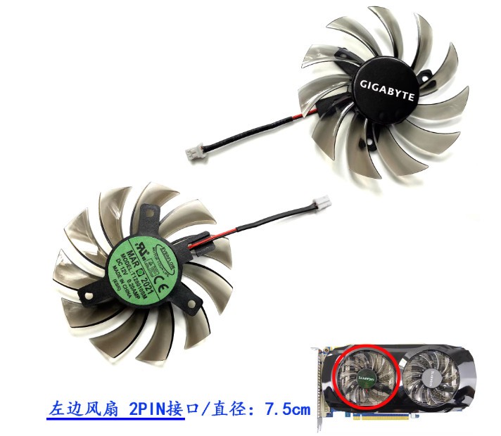 Graphics Card Cooling Fan T128010SM For Gigabyte N460 GTX670 GTX580 560ti