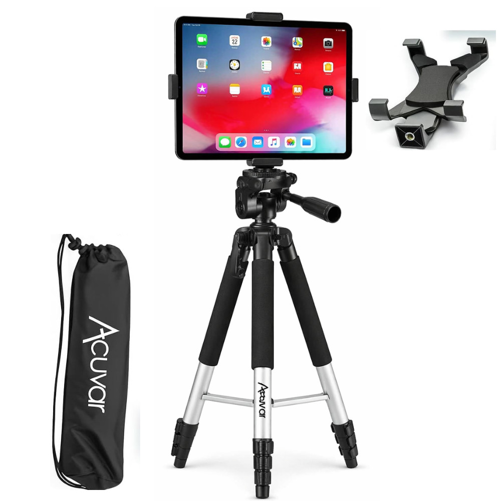 57" Foldable Adjustable Tripod Tablet Floor Stand Holder Mount for iPad Pro Air
