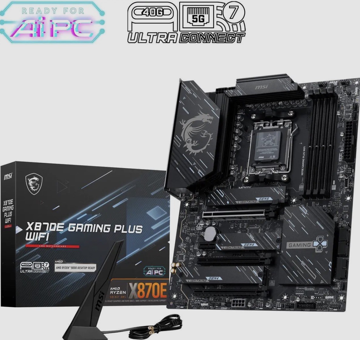 MSI X870E GAMING PLUS WIFI AM5 AMD PCIE 5.0