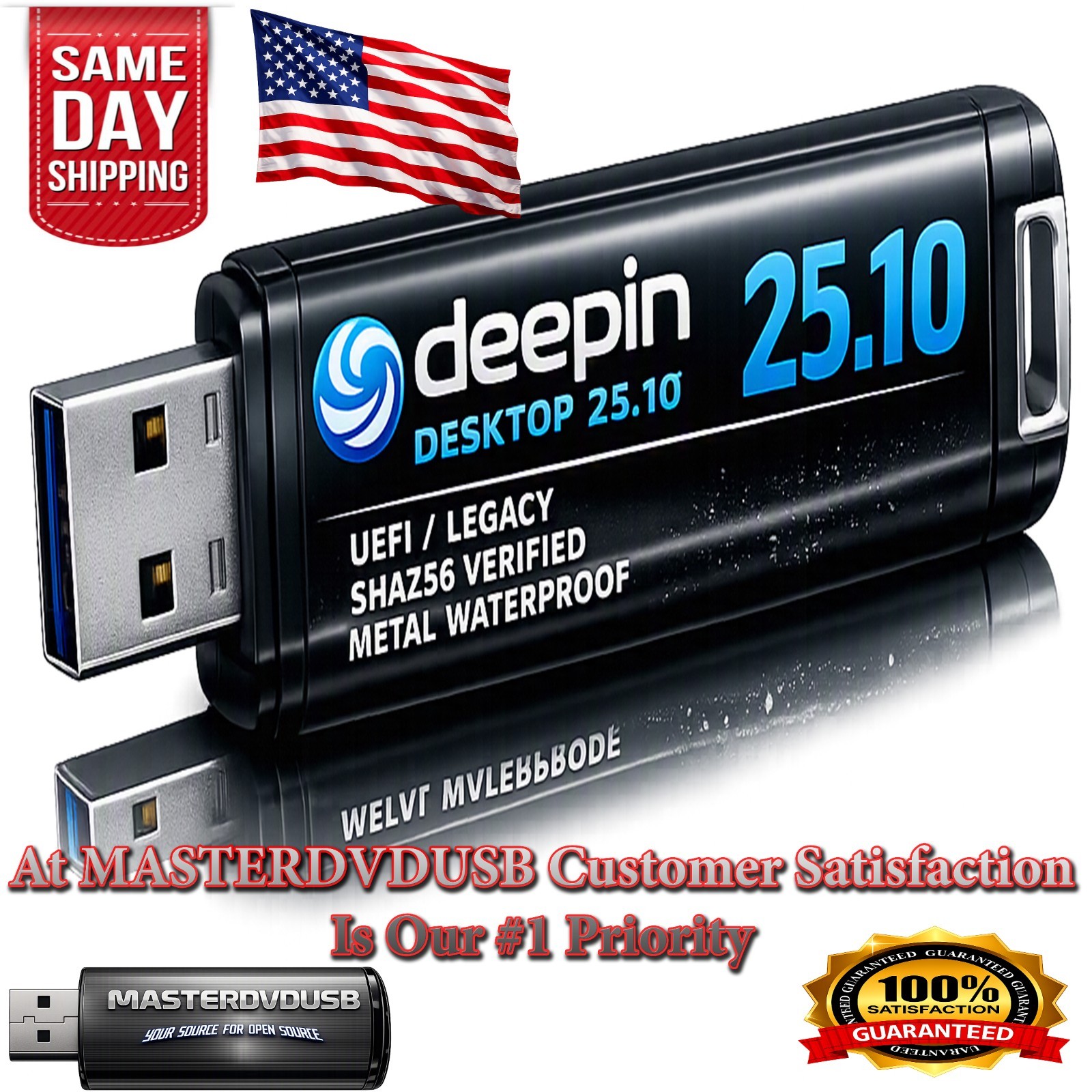 Deepin Desktop 25.10 Bootable USB Installer | UEFI Legacy | 64-Bit | Linux OS