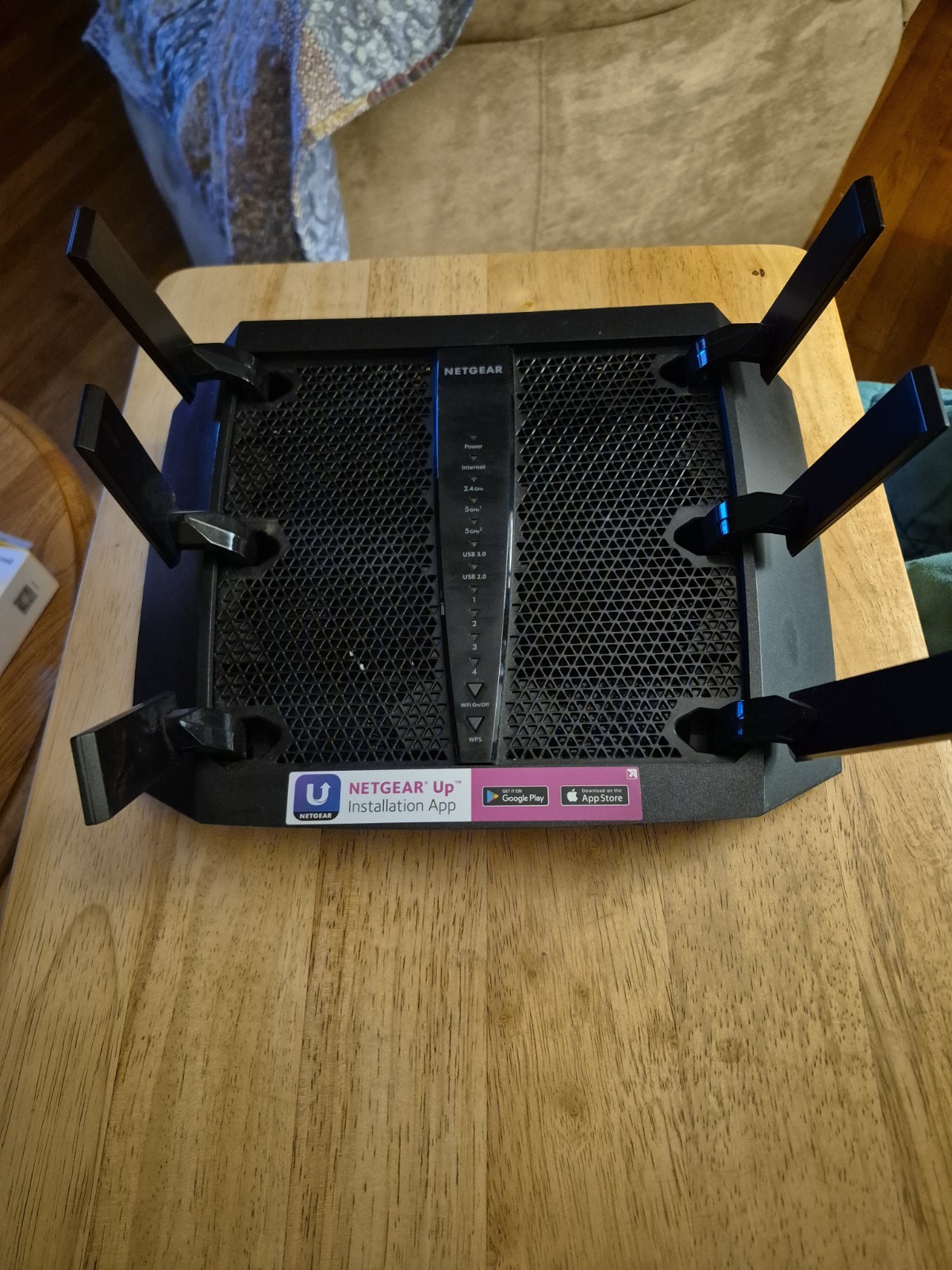 Netgear Nighthawk x6S AC4000 Tri-Band Wi-Fi 5 Router (up to 4Gbps) Black No Cord