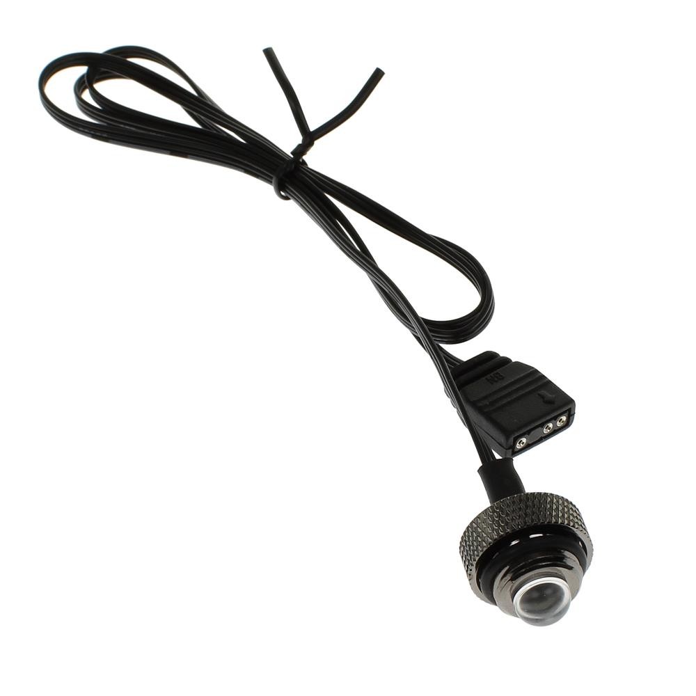 XSPC G1/4, 5V 3Pin aRGB LED Blank Plug - Black Chrome