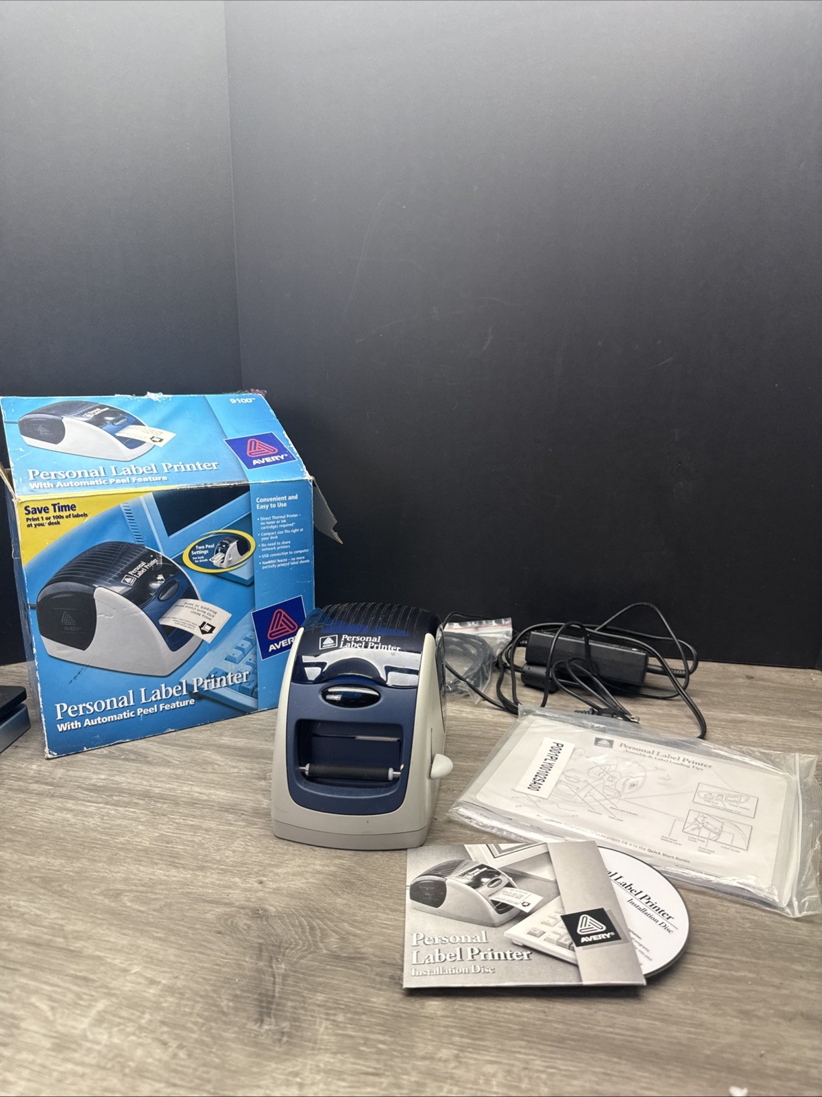 Avery 09100, 9100 Personal Thermal Label Printer Tested Manual, Cords Included