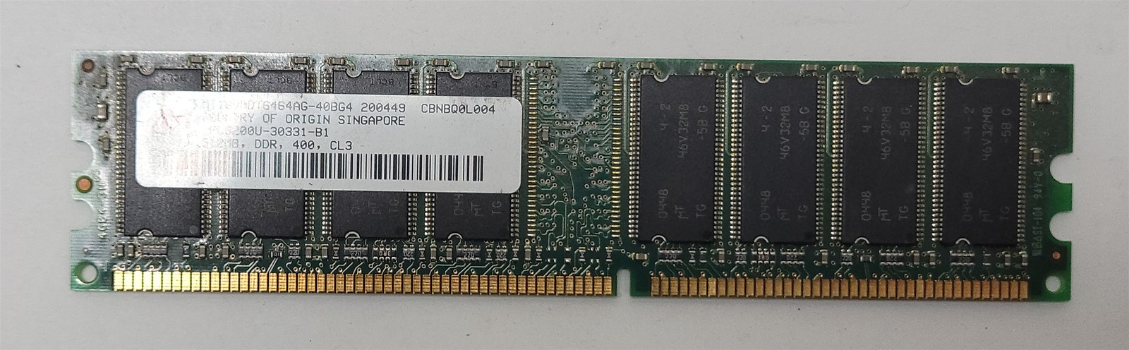Micron MT16VDDT6464AG-40BG4 Memory Module 512MB UDIMM NON-ECC PC3200 tested/pic