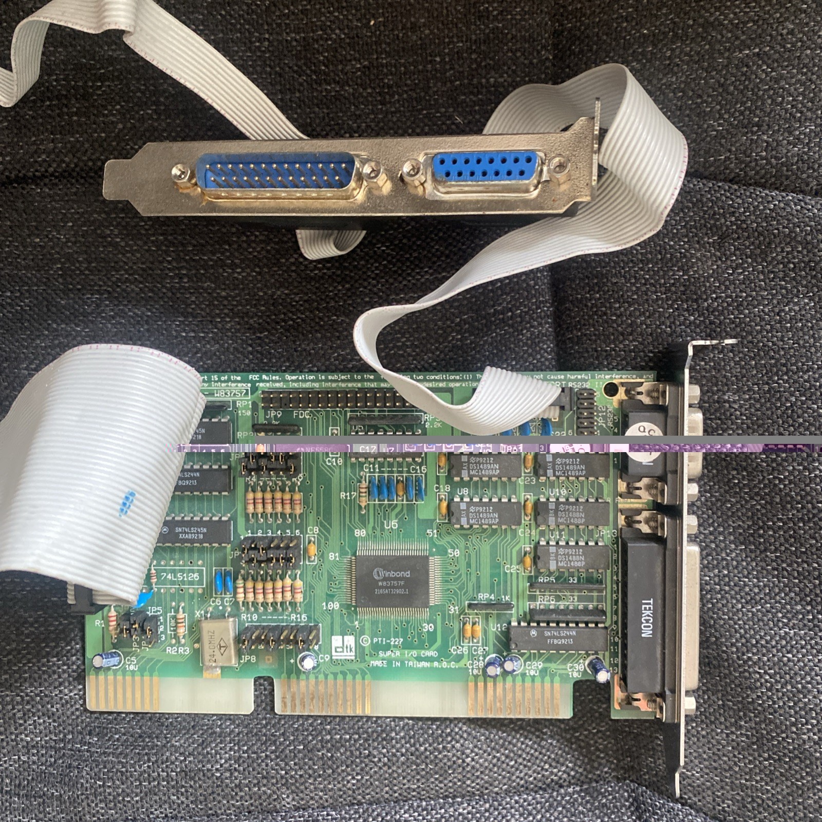 ISA Super I/O card Serial com 1 Parallel (printer)-25F/M IDE + 15F pin game port