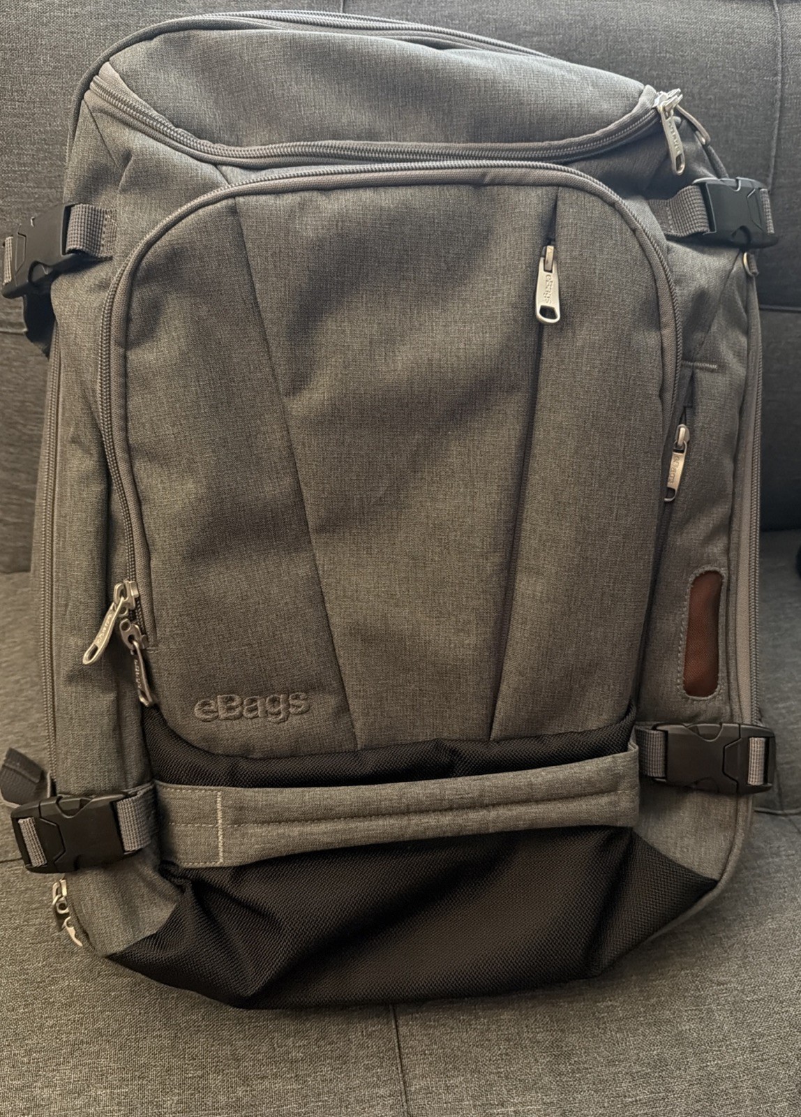 eBags Motherlode TLS Laptop Travel Backpack Gray Excellent Condition