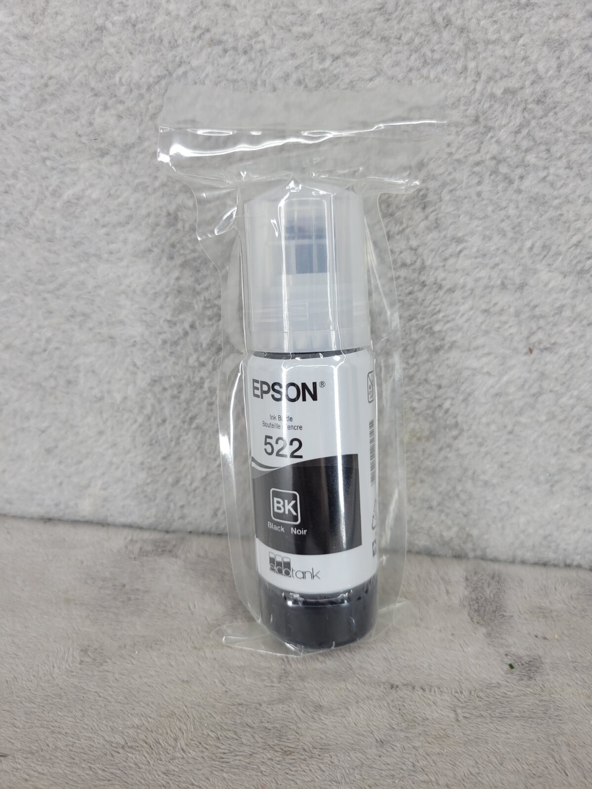 Epson Ecotank 522 Genuine Printer Ink Bottle Black Noir 65ml - Epired