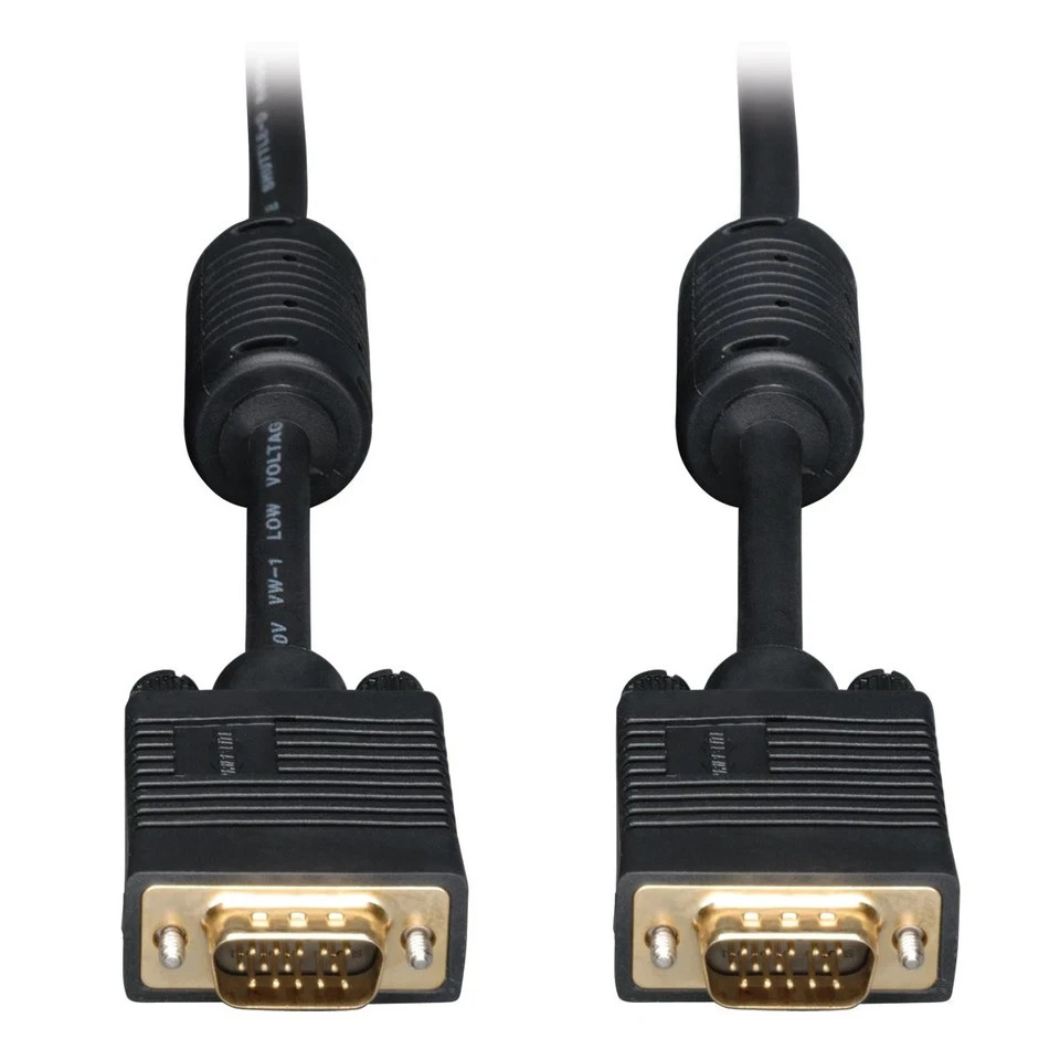 (Qty 3) TRIPP LITE SVGA Monitor Gold Cable RGB Coaxial HD15 3' Part # P502-003