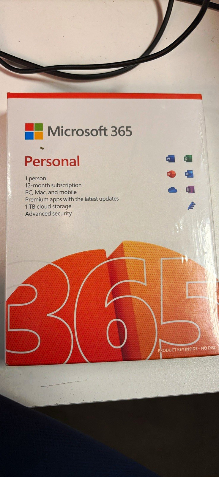 Microsoft 365 Personal 12-Month Subscription Product Key Card 1 Device English