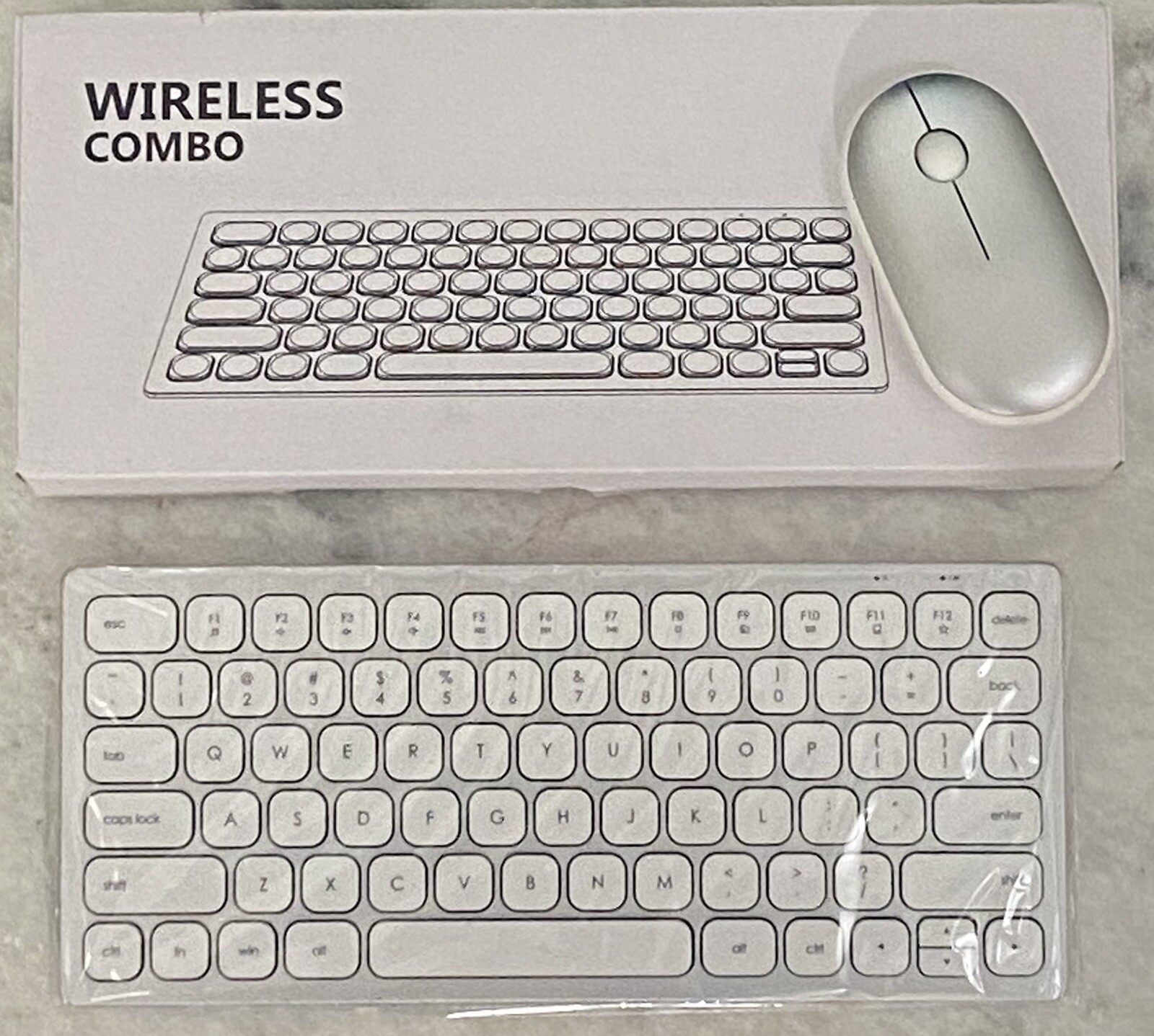 Wireless Keyboard and Mouse Combo, WisFox 2.4GHz Ergonomic USB Keyboard 