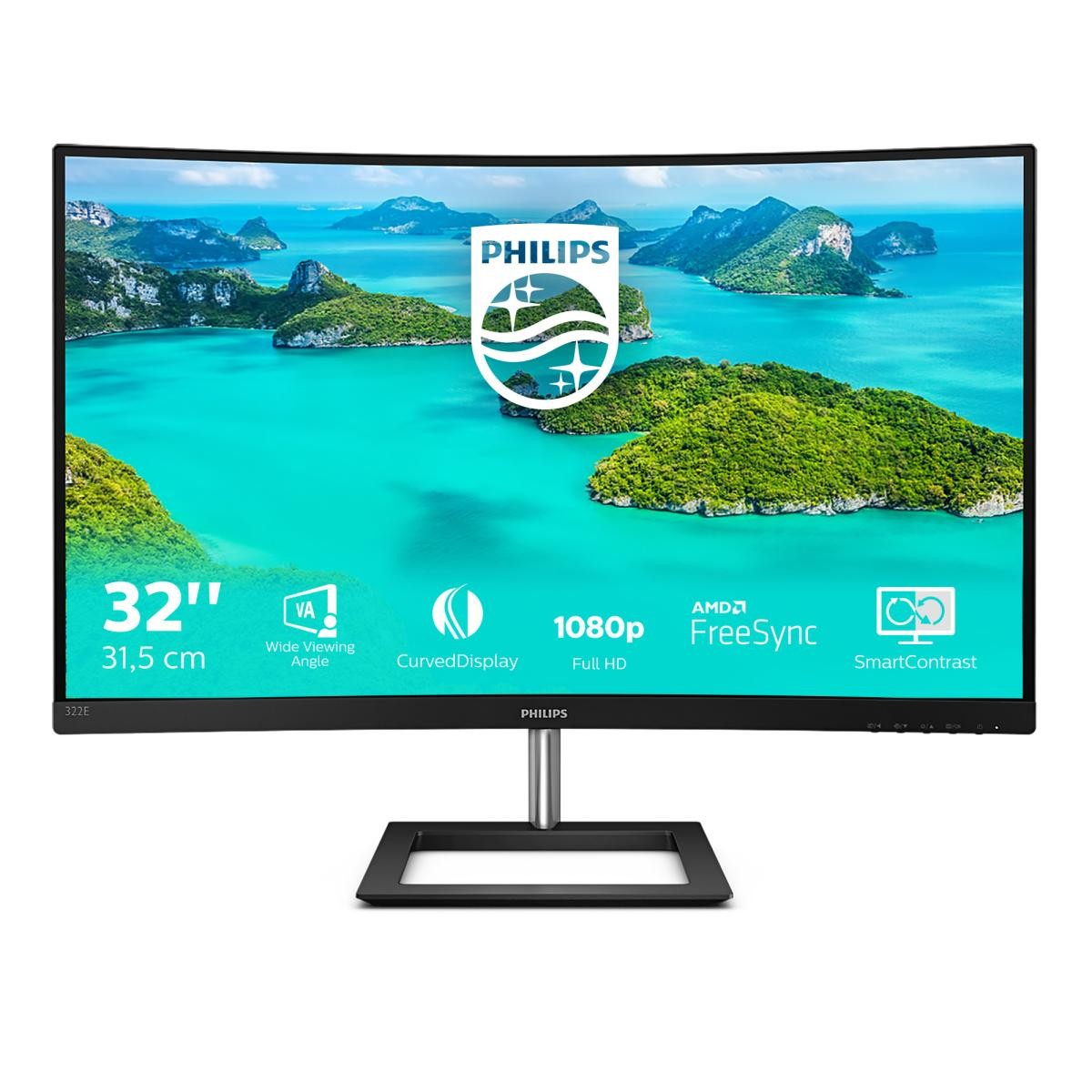 Philips E Line 322E1C/00 LED display 80 cm (31.5") 1920 x 1080 pixels Full HD