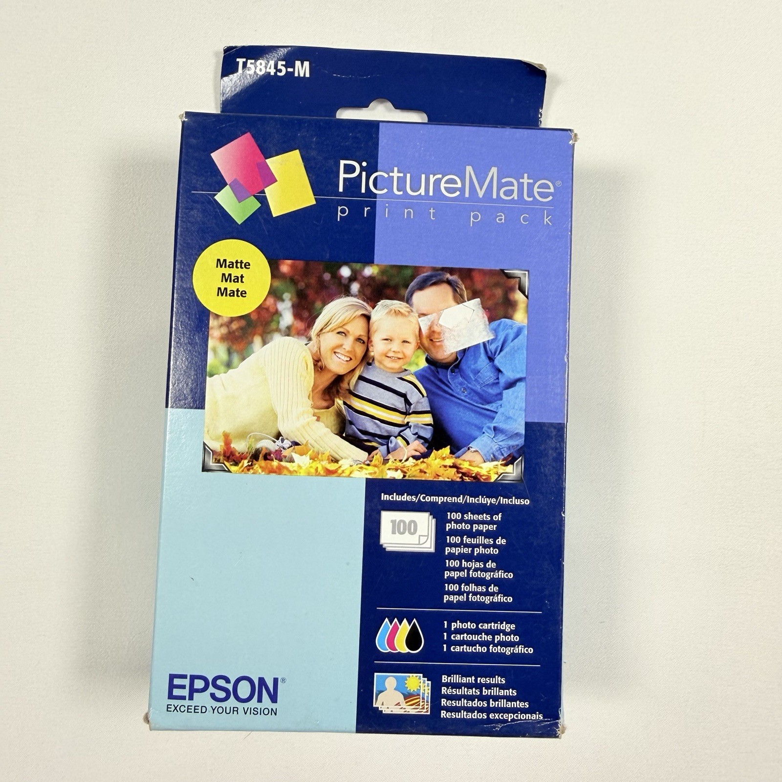 PictureMate 200 Series Print Pack 100 Sheets Photo Paper and Ink Cartridge