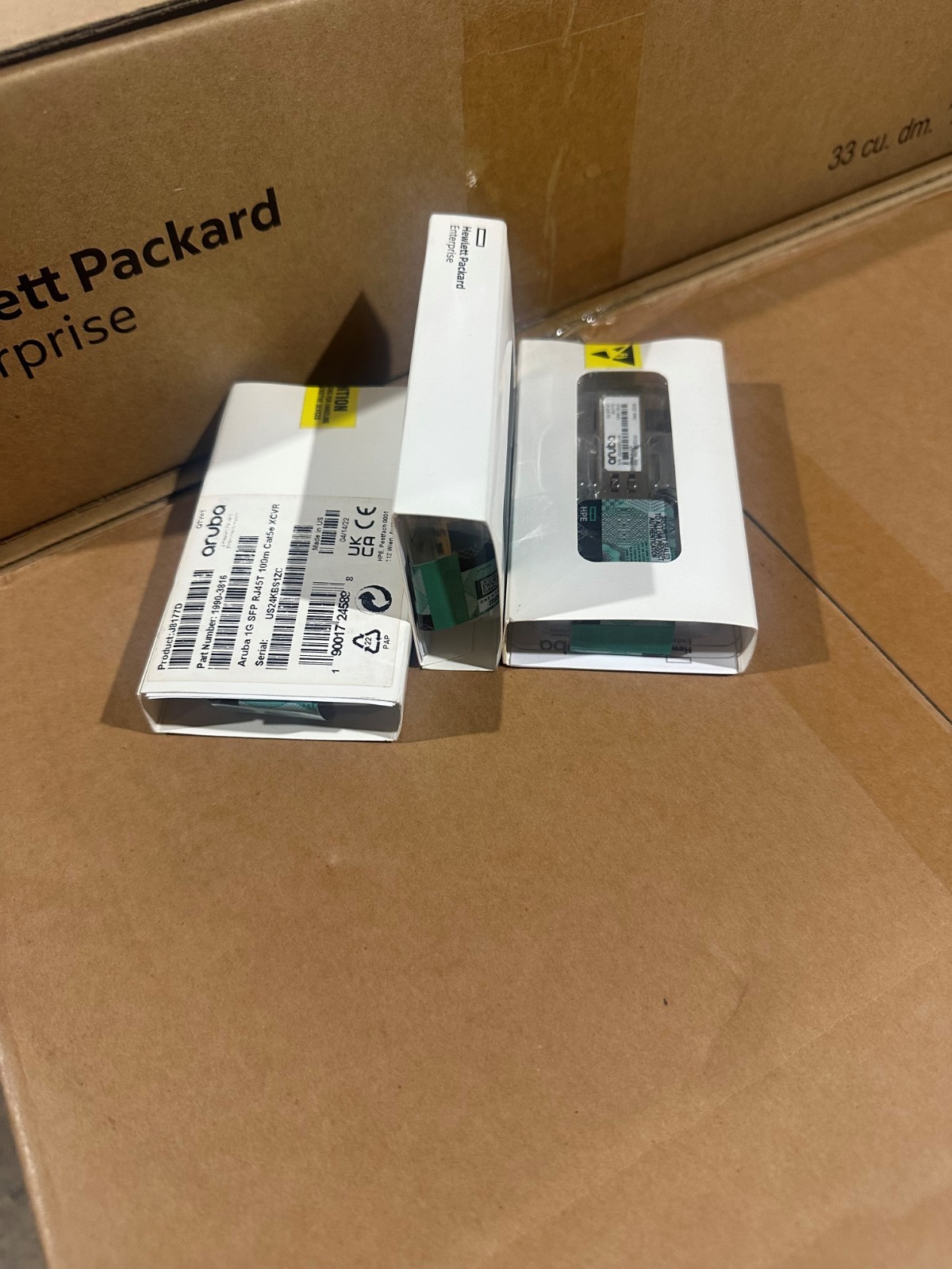 J8177D Aruba 1G SFP RJ45 T 100m Cat5e Transceiver - Brand New Sealed