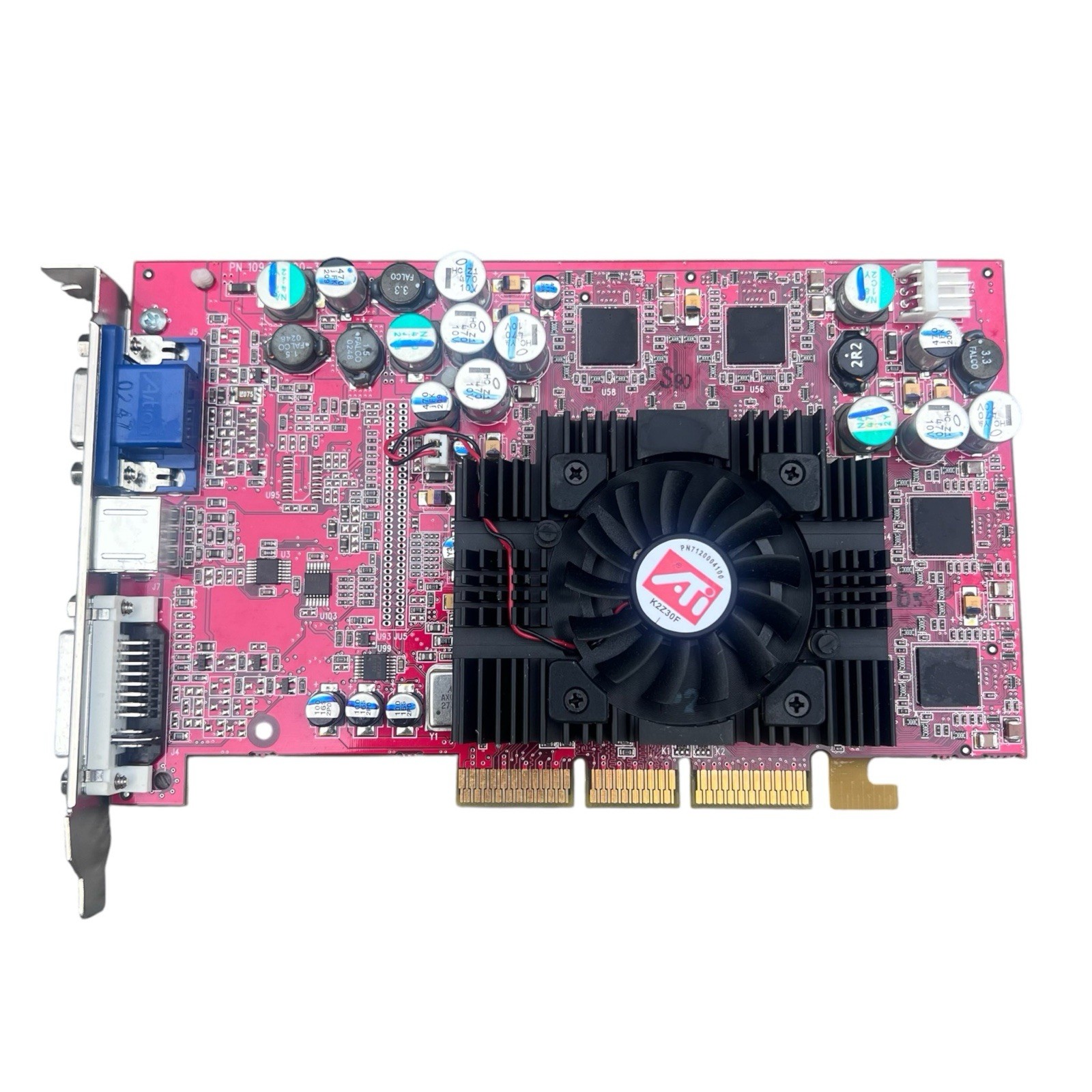 Vintage ATI Radeon 9500 128MB AGP Graphics Card - Red PCB 9700 Mod Capable P/N