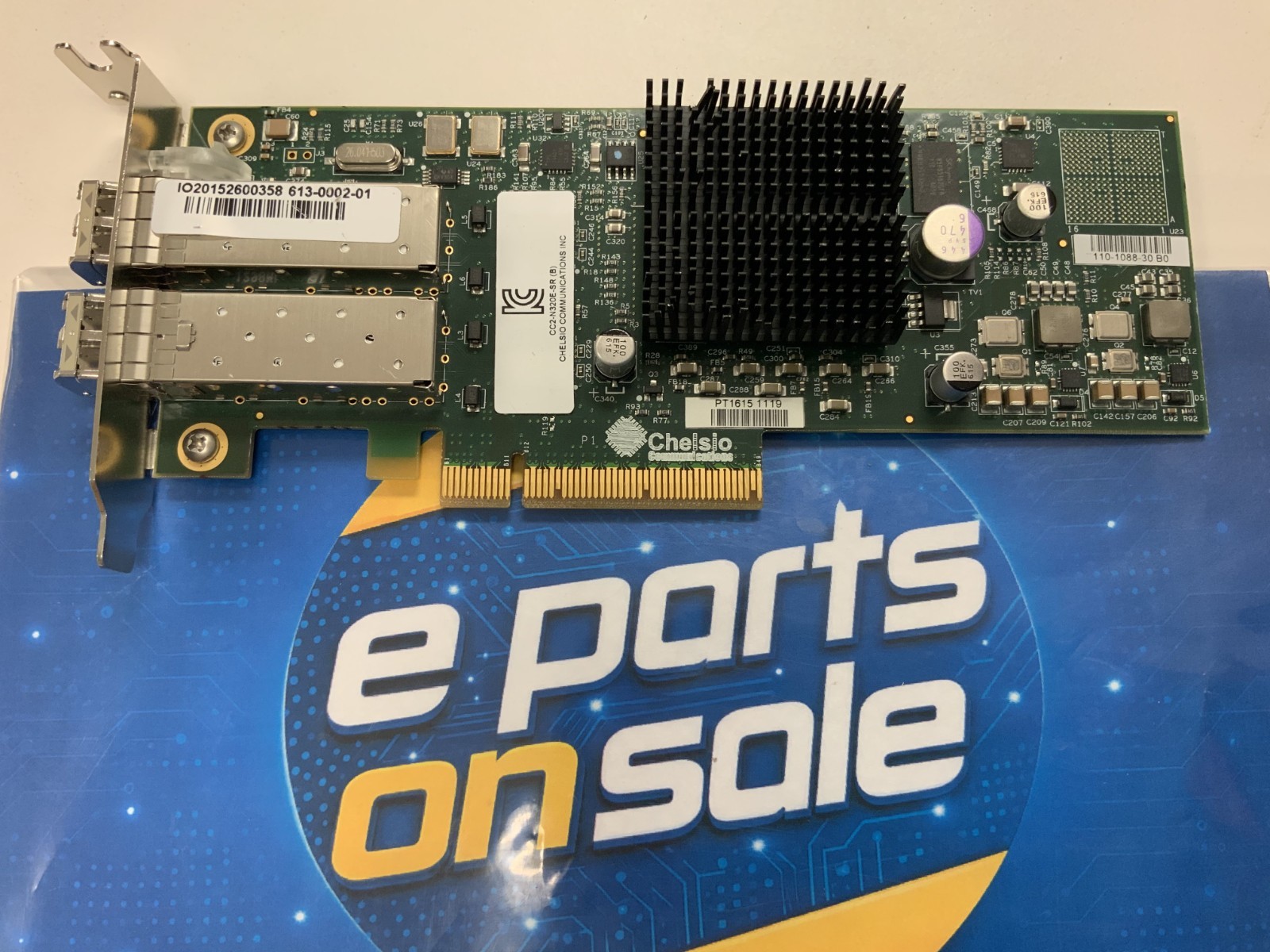 Chelsio CC2-N320E-SR Dual-Port Adapter Card W/ 2x Finisar FTLX8571D3BCL L-P6C