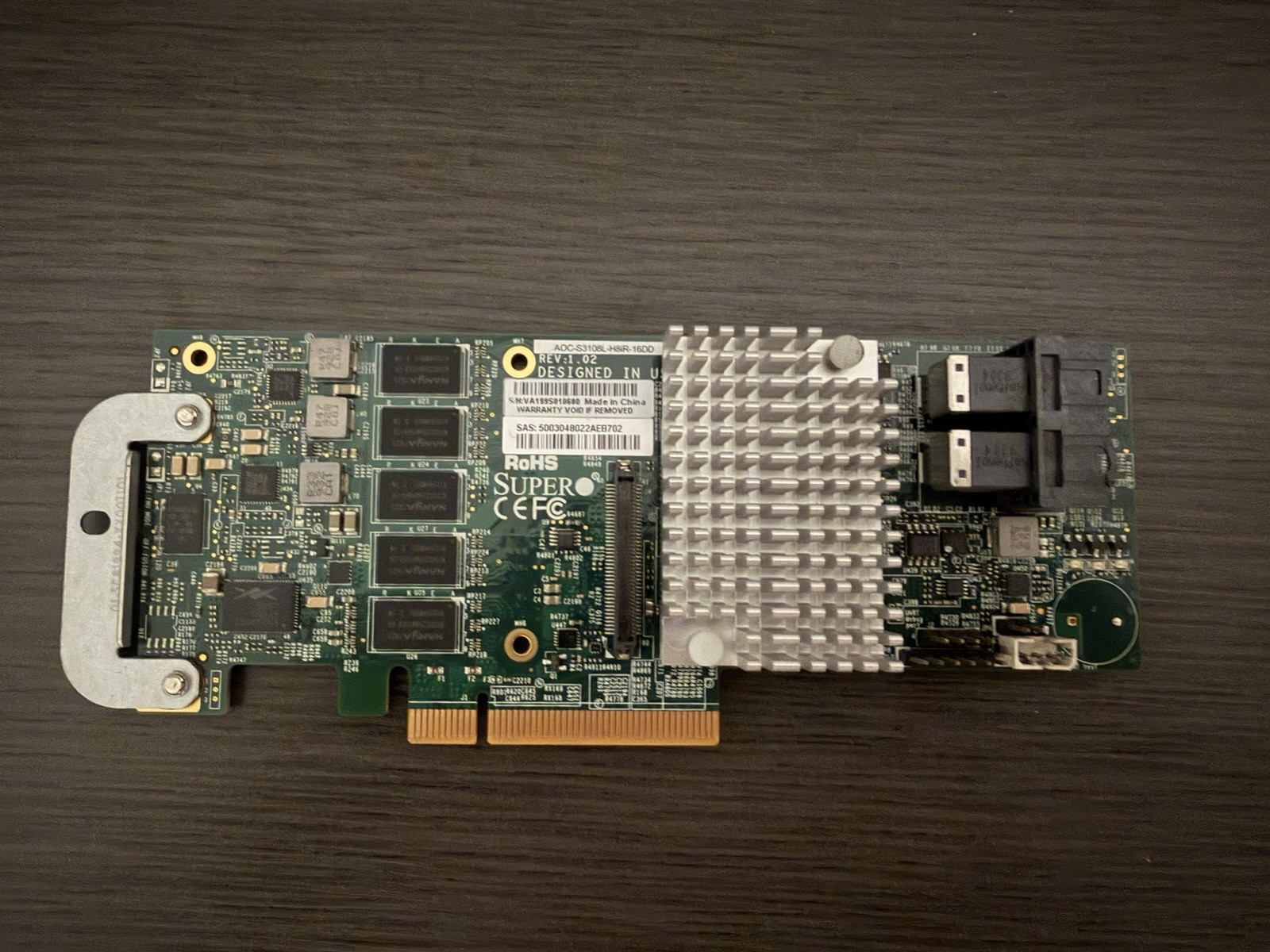 Supermicro AOC-S3108L-H8IR-16DD RAID Controller Card