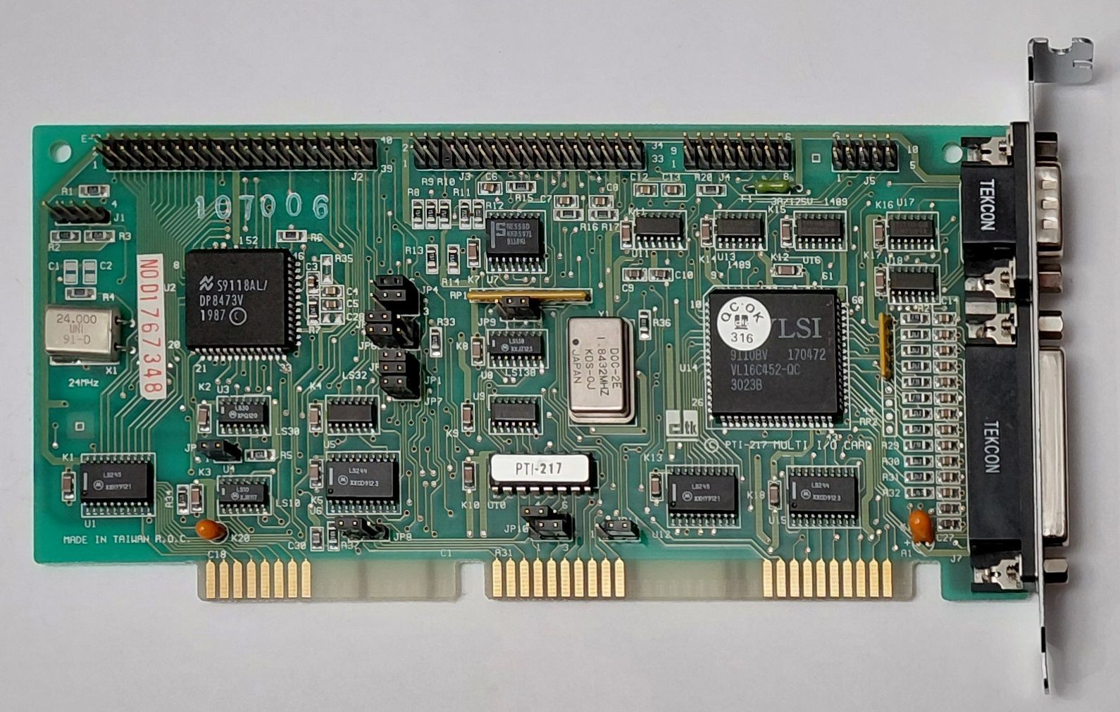 dtk PTI-217 ISA Multi-I/O IDE Floppy Controller (VLSI, Retro, 1991)